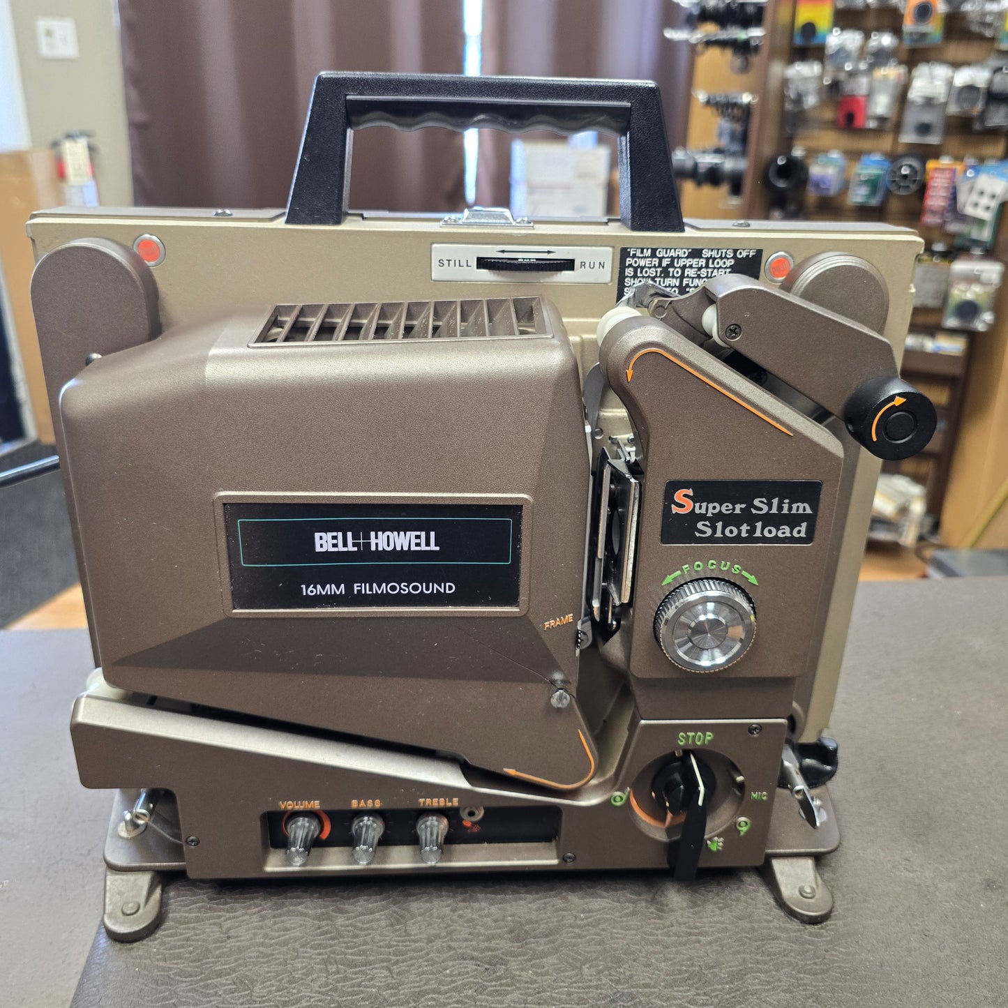 Eiki / Bell & Howell 3580 Super SLim Slotload 16mm FilmoSound Projector S# 43114