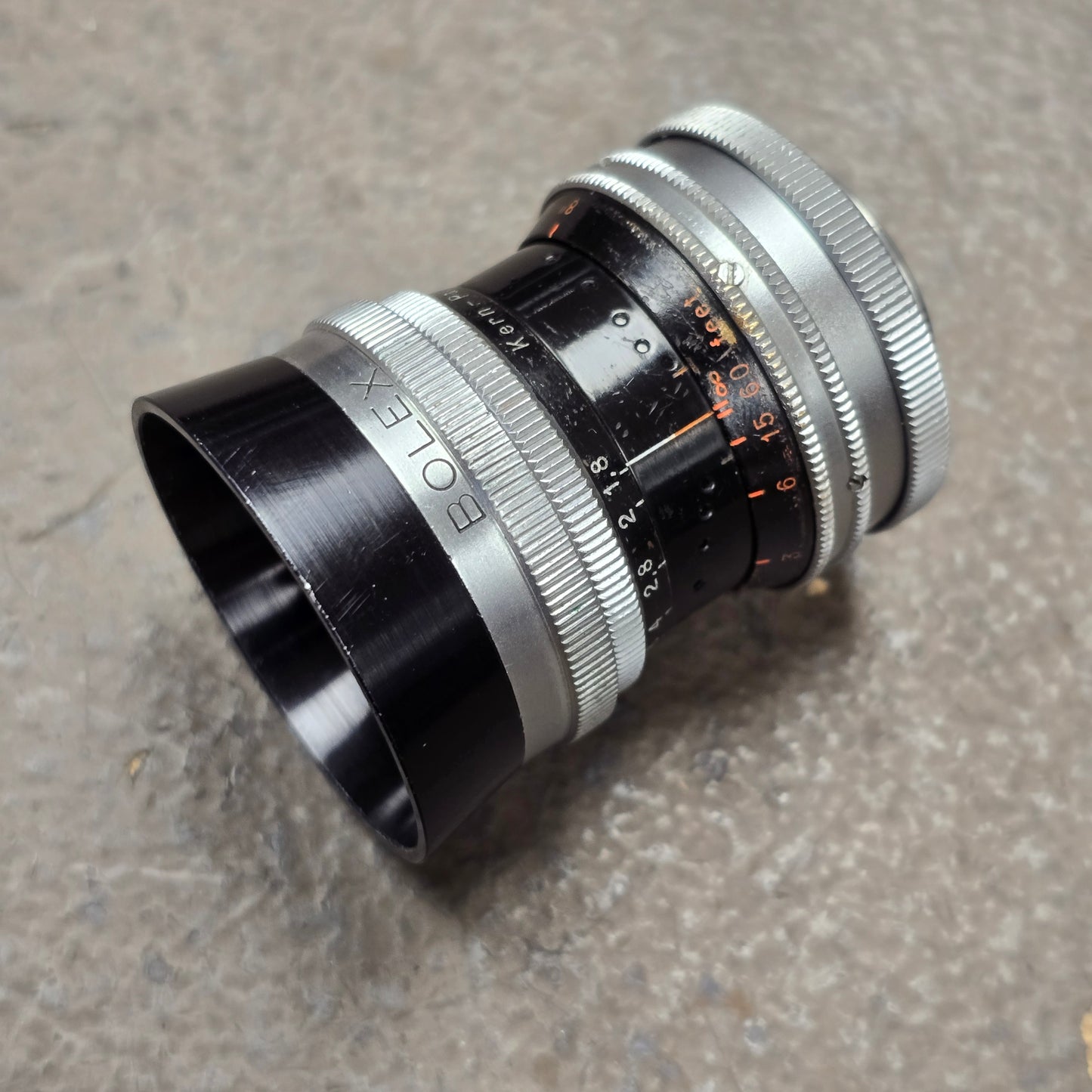 Switar 25mm f1.4 H16RX C-Mount Lens S# 934357 W/ Series 5 Lens Shade