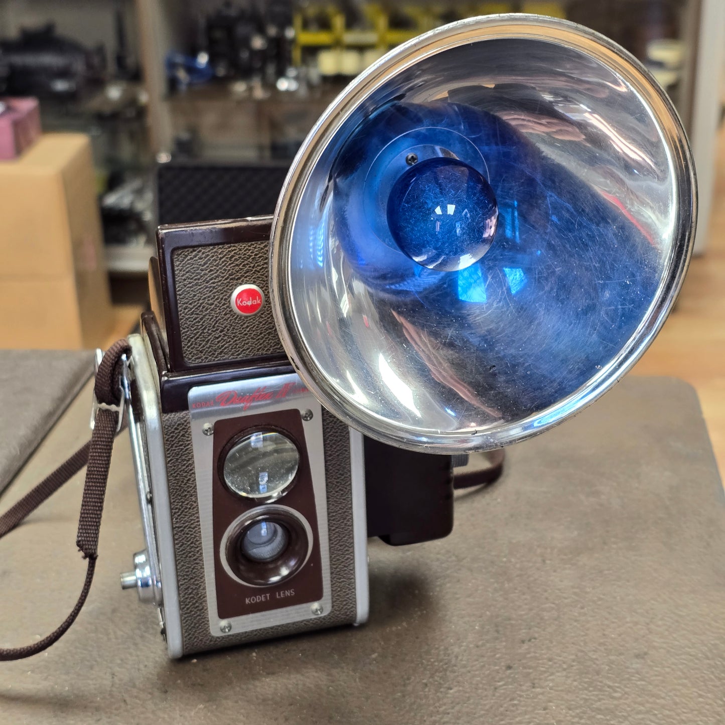 Kodak Duaflex IV Camera, with Kodalite Flash Outfit w/ Spare Bulbs & Case