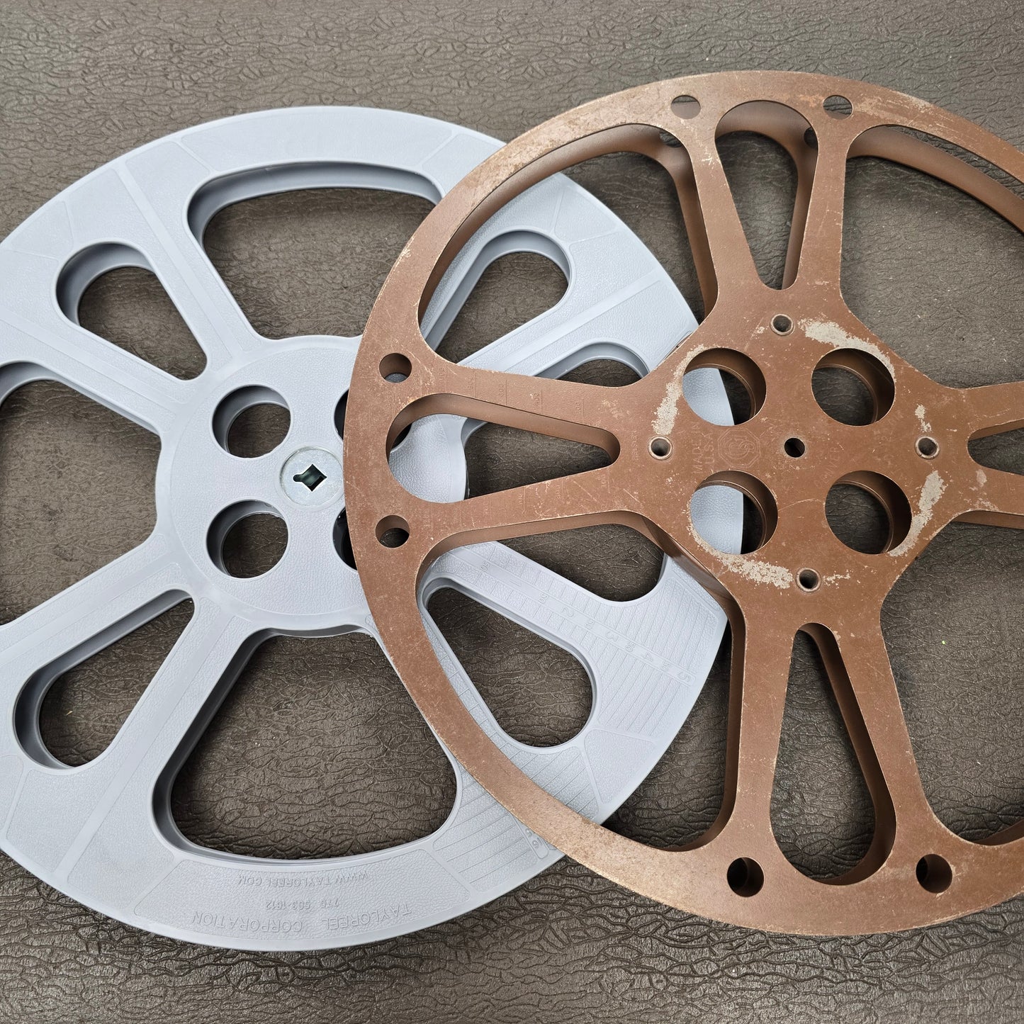 2x- 1600’ 16mm Golberg Metal & Tayloreel Plastic Reels