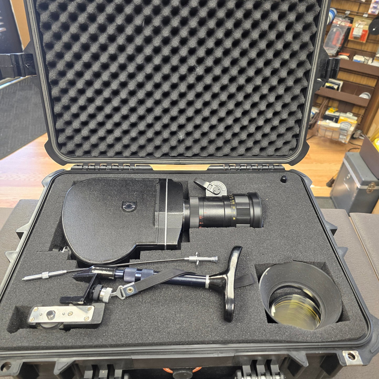 Krasnogorsk K-3 Reg 16mm Camera S# 8705945 with Meteor 17-69mm Zoom lens S# 877665 with Case