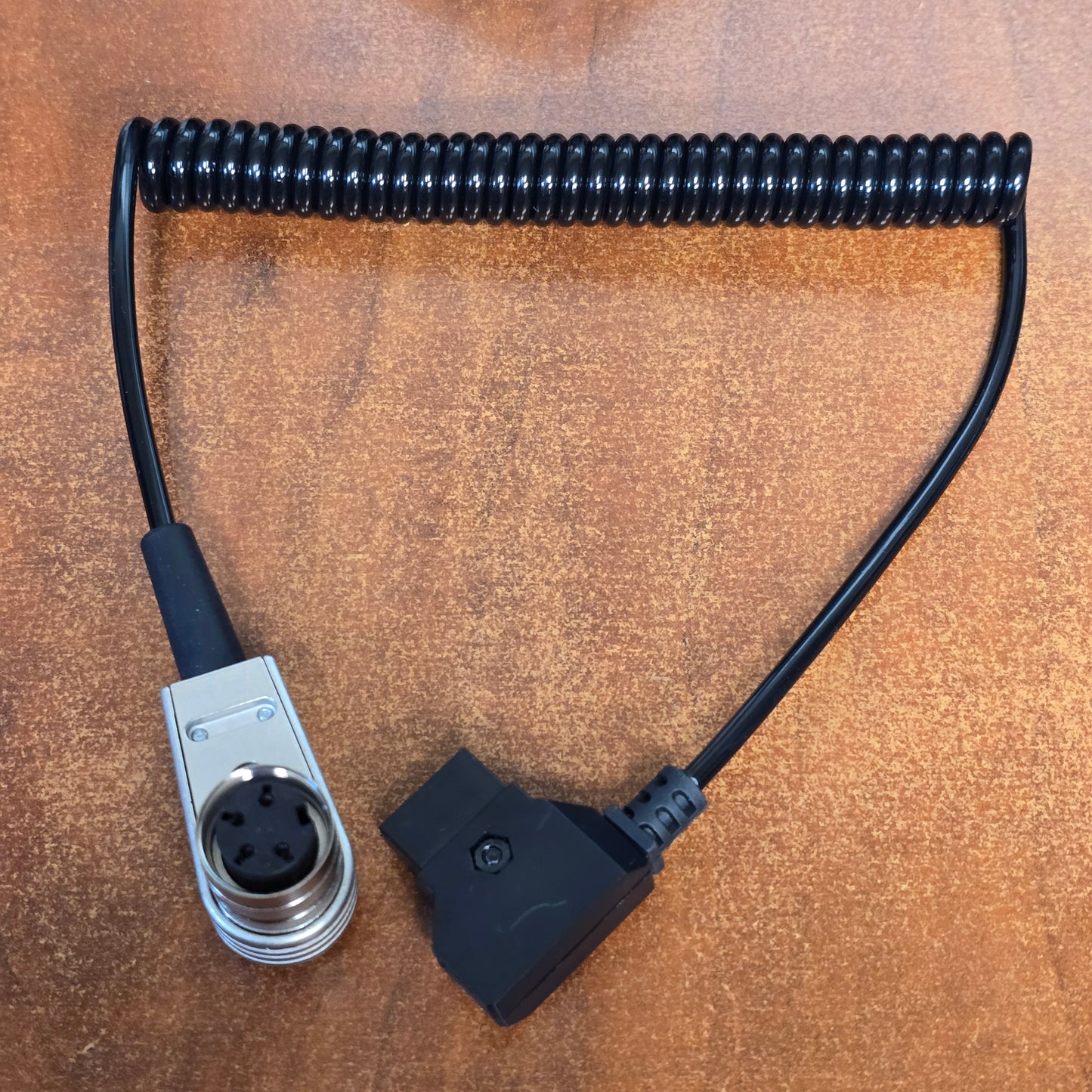 Bolex EL D-Tap Coiled Power Cable Right Angle Style Connector