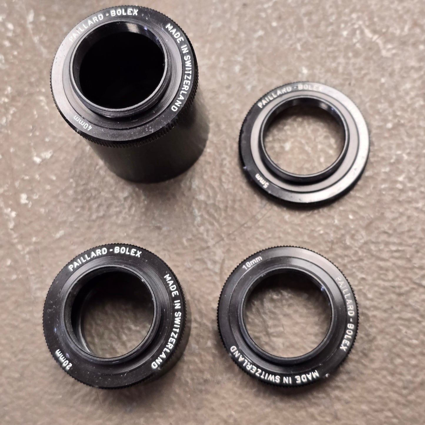 Bolex C-Mount Macro Extension Tube set