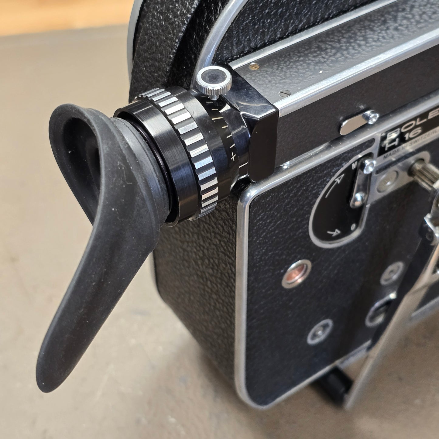 Bolex Super 16 SB Camera body with 13X Viewfinder S# 303332