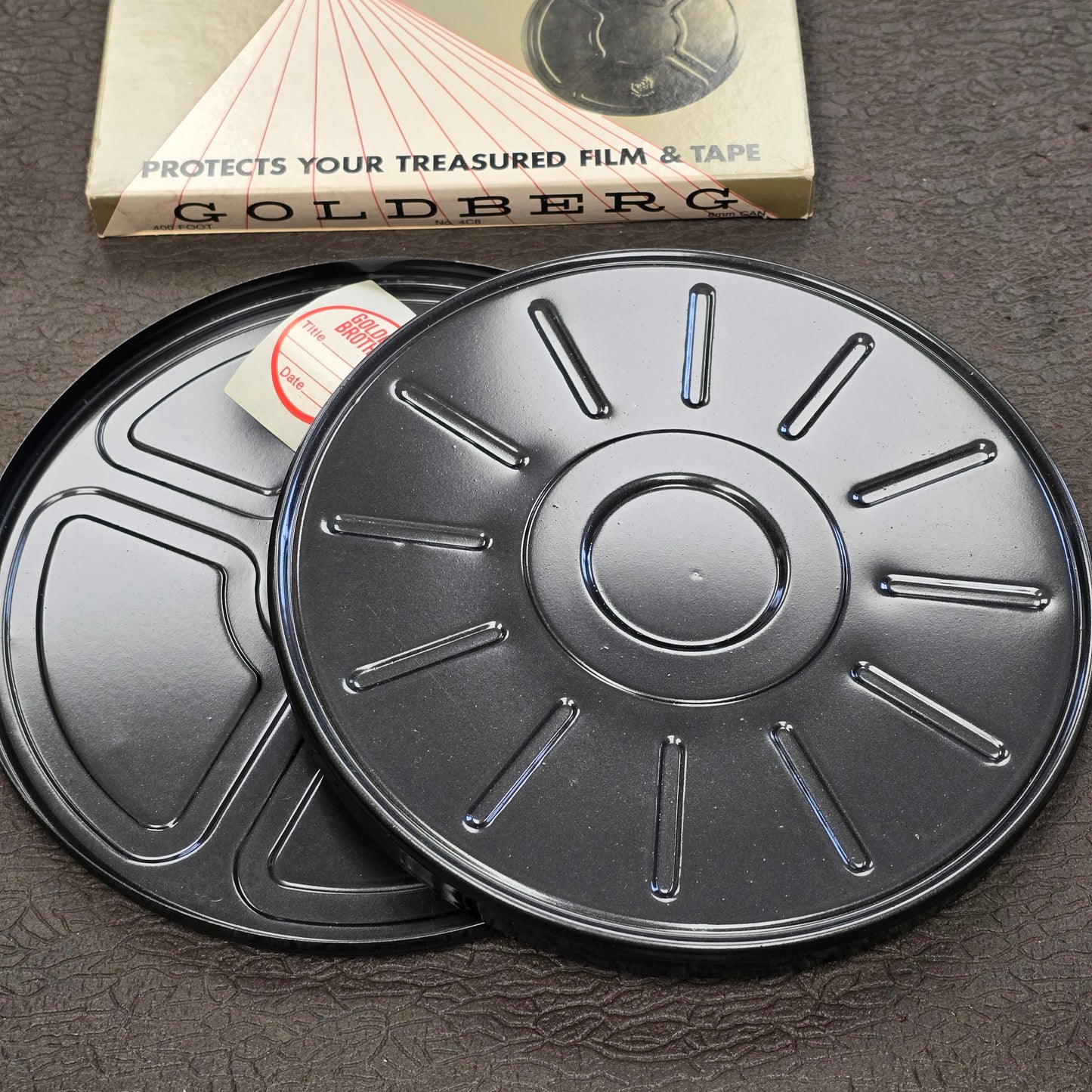 Goldberg Brown Super 8mm / 8mm 400' Metal Storage Can (New)