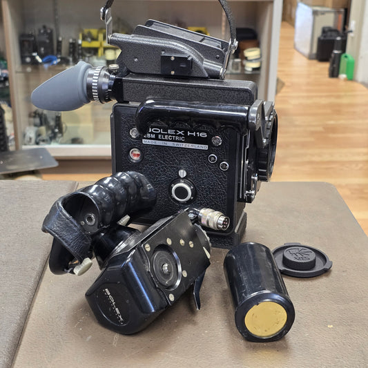 Bolex Super 16 EBM Camera Body with 13x Viewfinder ,Powergrip & Battery S# 306438