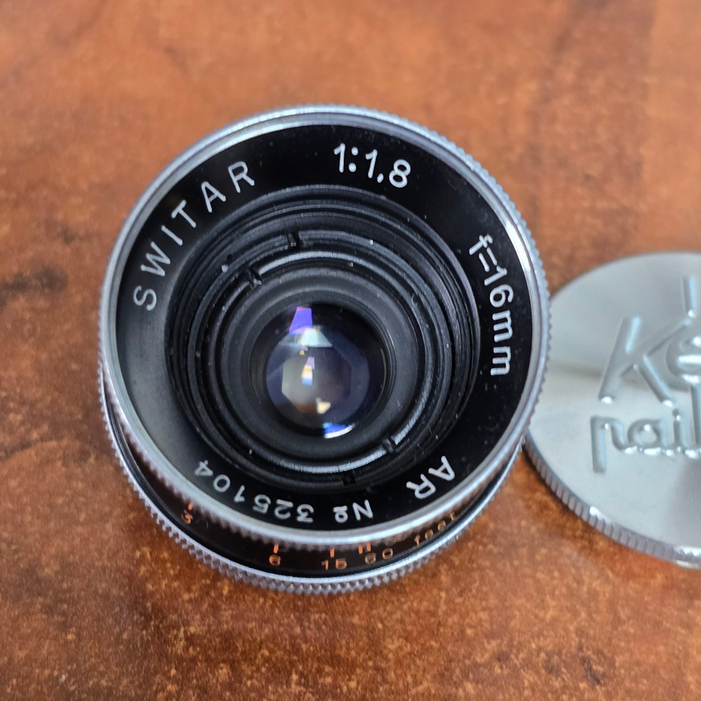Switar 16mm f1.8 AR C-Mount Lens S# 325104