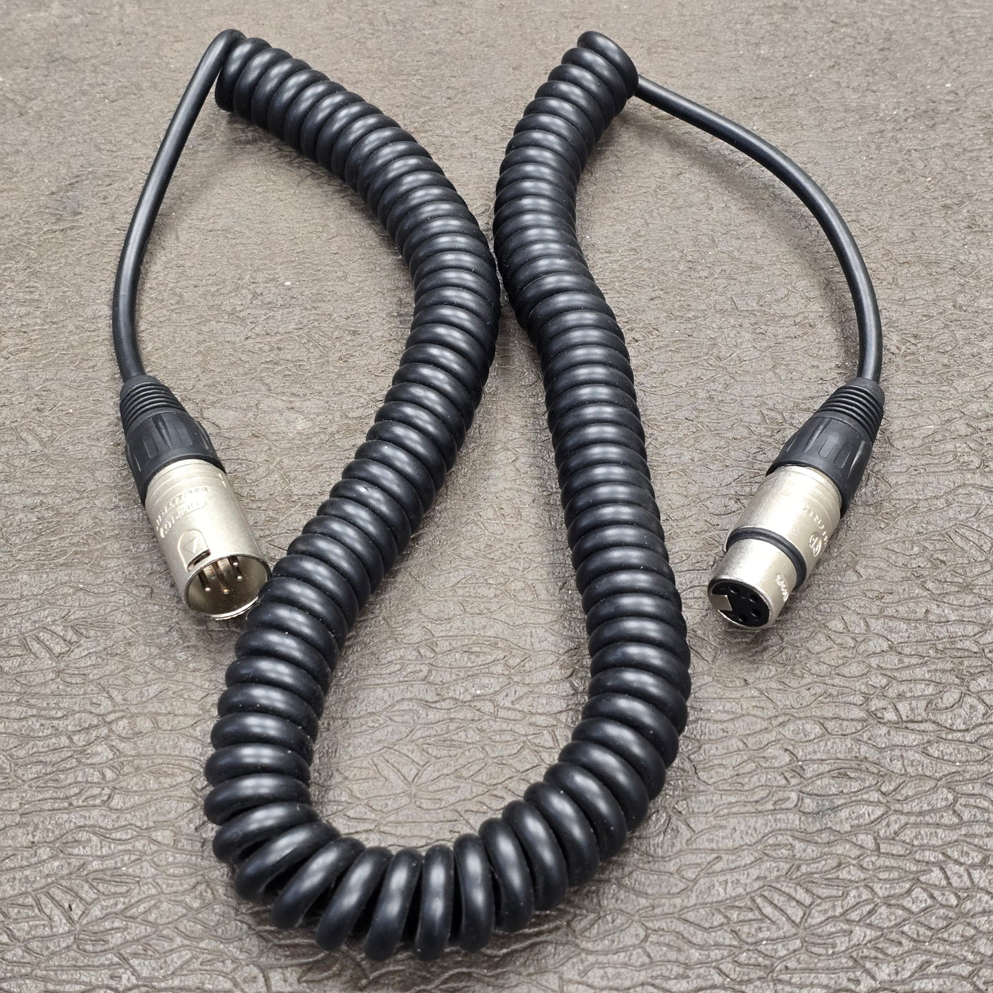4-Pin XLR - 4-PIN XLR Coiled Power Cable 6' Male to Female