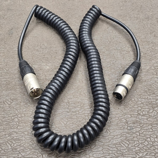 4-Pin XLR - 4-PIN XLR Coiled Power Cable 6' Male to Female