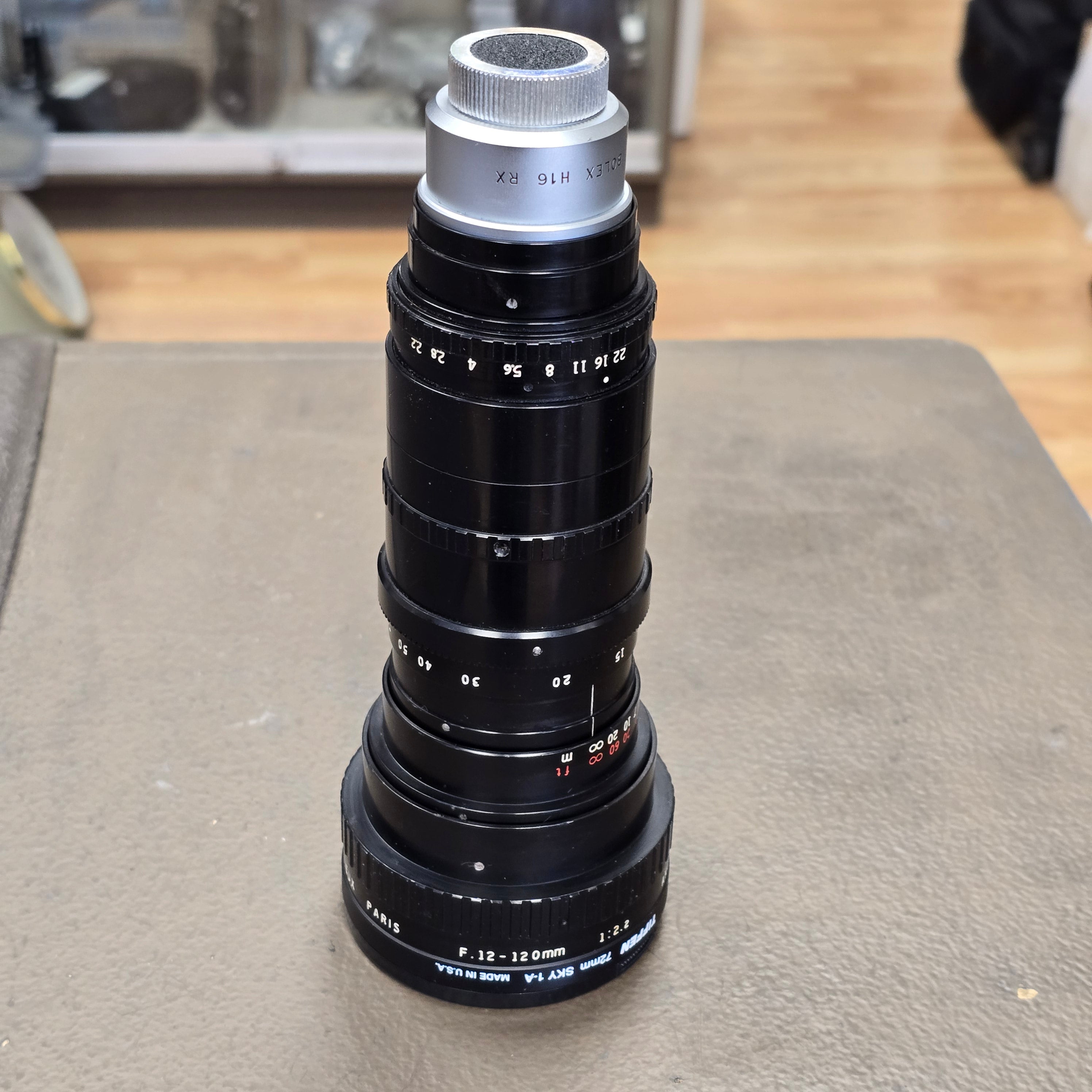 Angenieux 12-120mm f2.2/t2.8 C-Mount Zoom lens S# 1228457 – Du-All