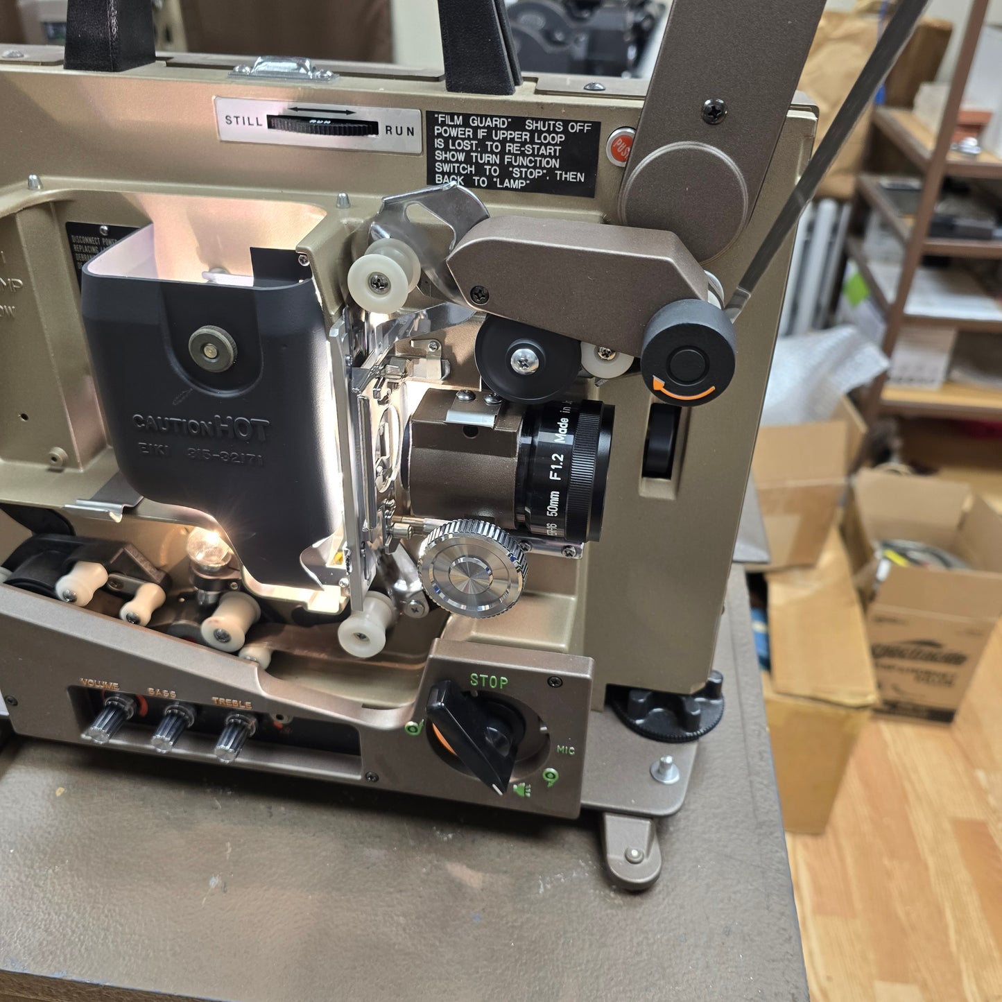 Eiki SSL-O / 3580 Slimline 16mm Slotload Sound Projector with 50mm Lens S# 51344