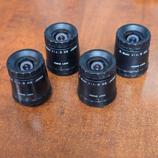 2.8mm 1:1.3 CS C-Mount CCTV Lens ( Lot of 4 )