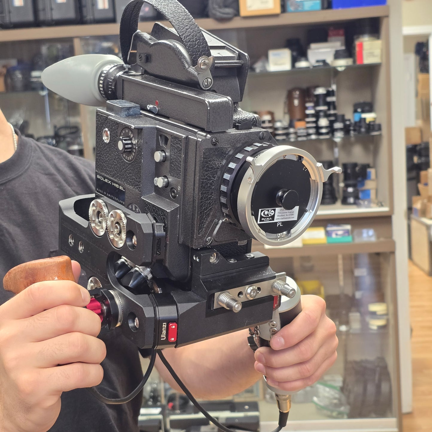 Bolex EL Super 16mm Camera Package with Tested Super 8 Custom Cage & Grip Batteries S# 310894