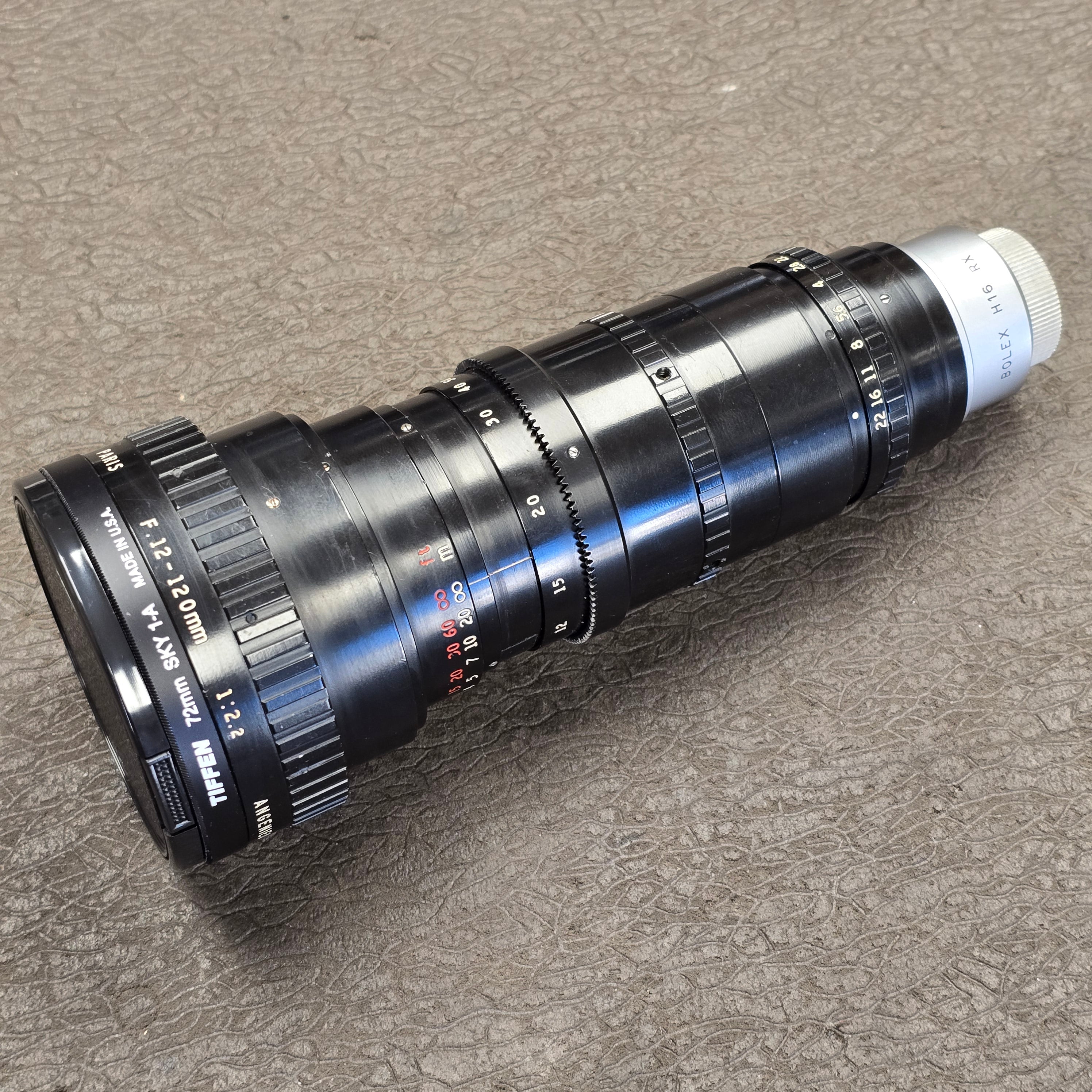 Angenieux 12-120mm f2.2/t2.8 C-Mount Zoom lens S# 1228457 – Du-All