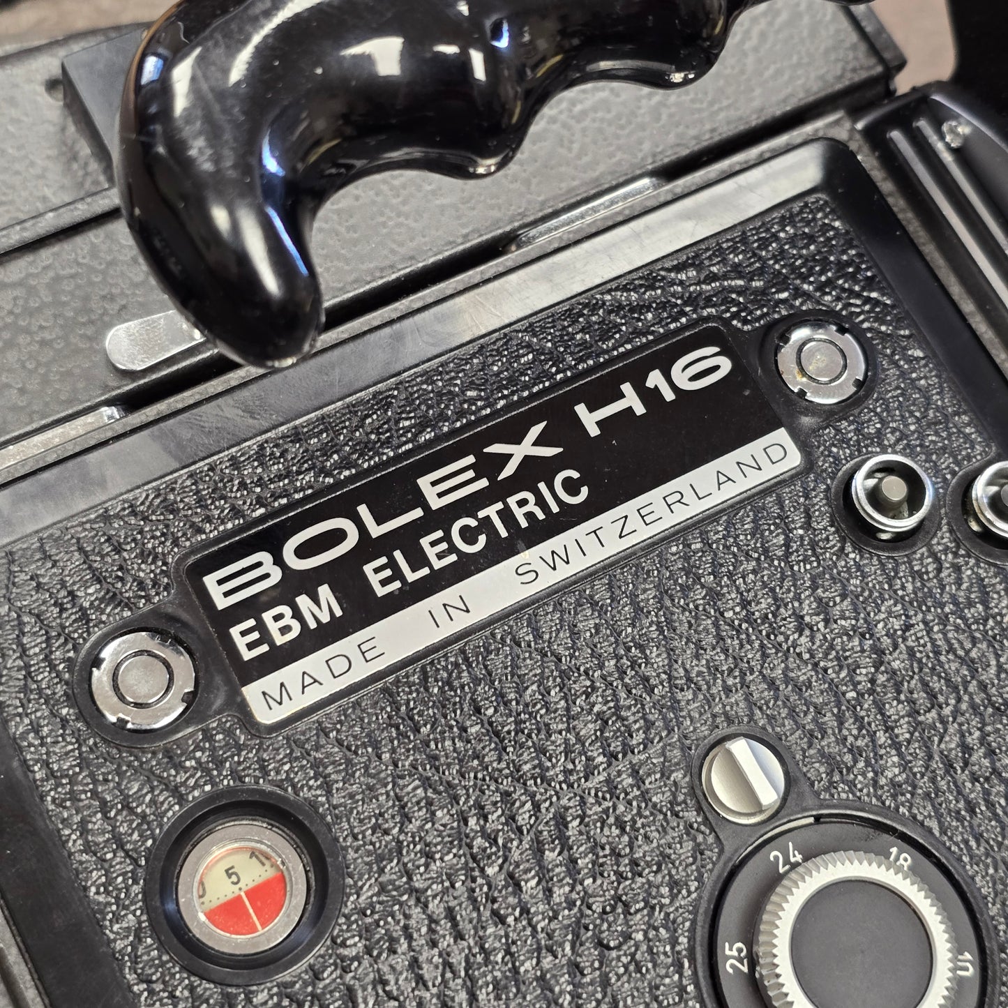 Bolex Super 16 EBM Camera Body with 13x Viewfinder ,Powergrip & Battery S# 306438