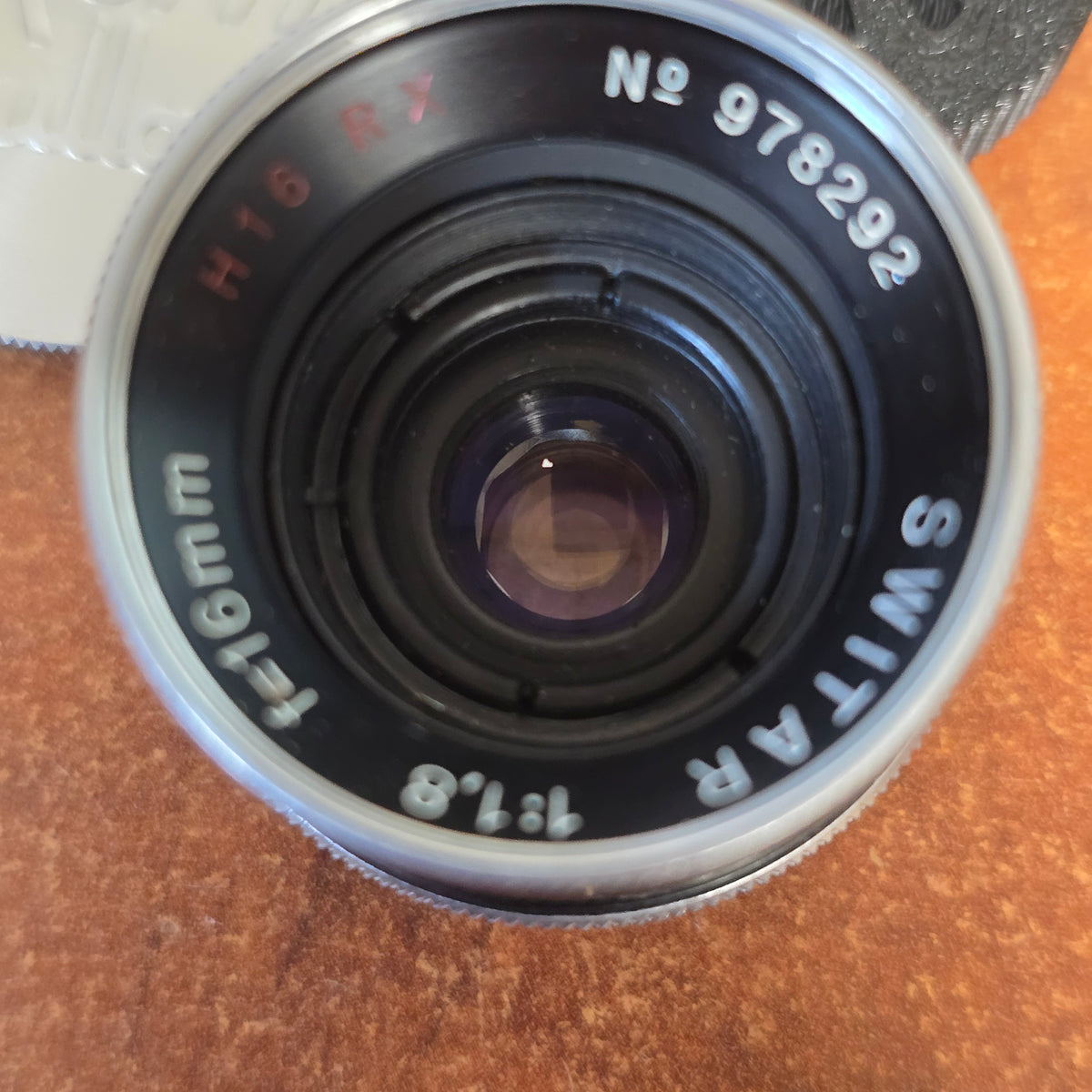Switar 16mm f1.8 H16RX C-Mount Lens S# 978292