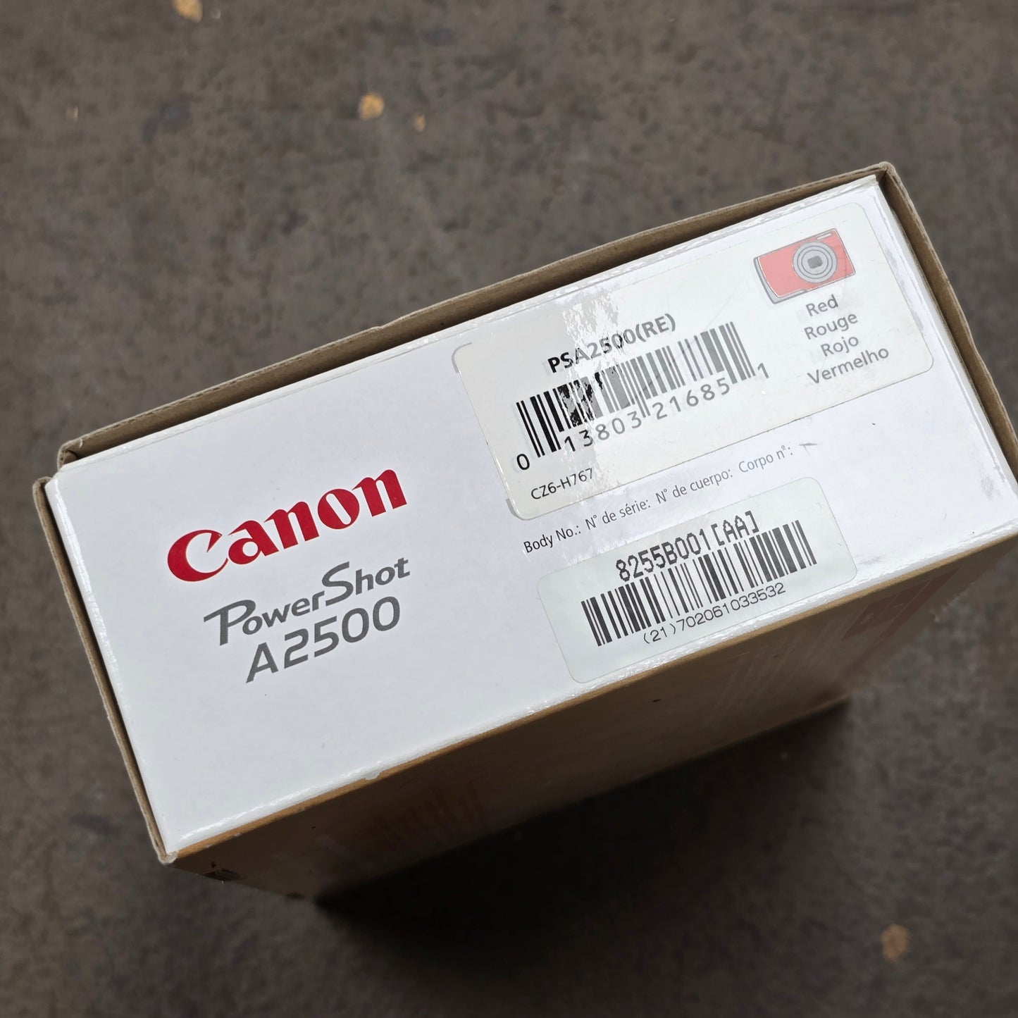 Canon Powershot A2500 (RED)- Digital Camera - Point & Shoot w/Case & Batteries