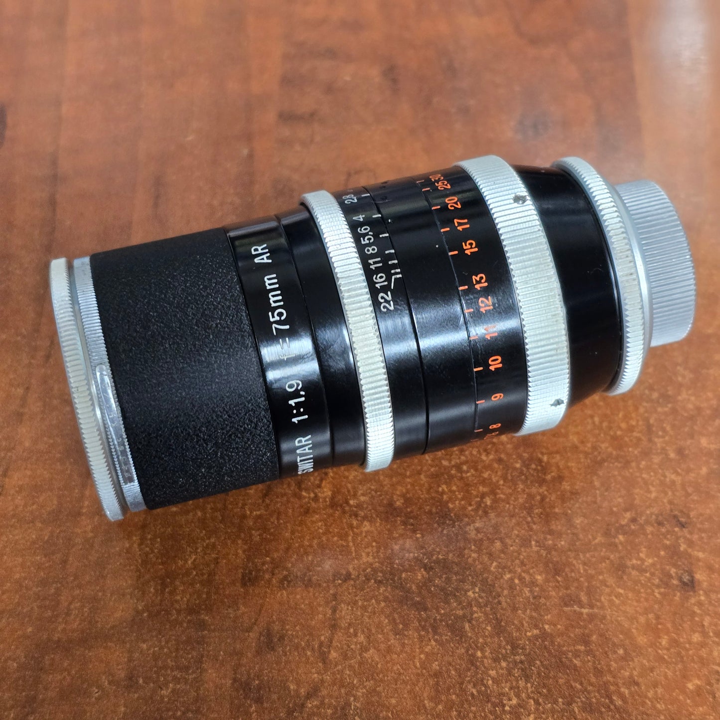 Switar 75mm f1.9 AR C-Mount Lens S# 663860