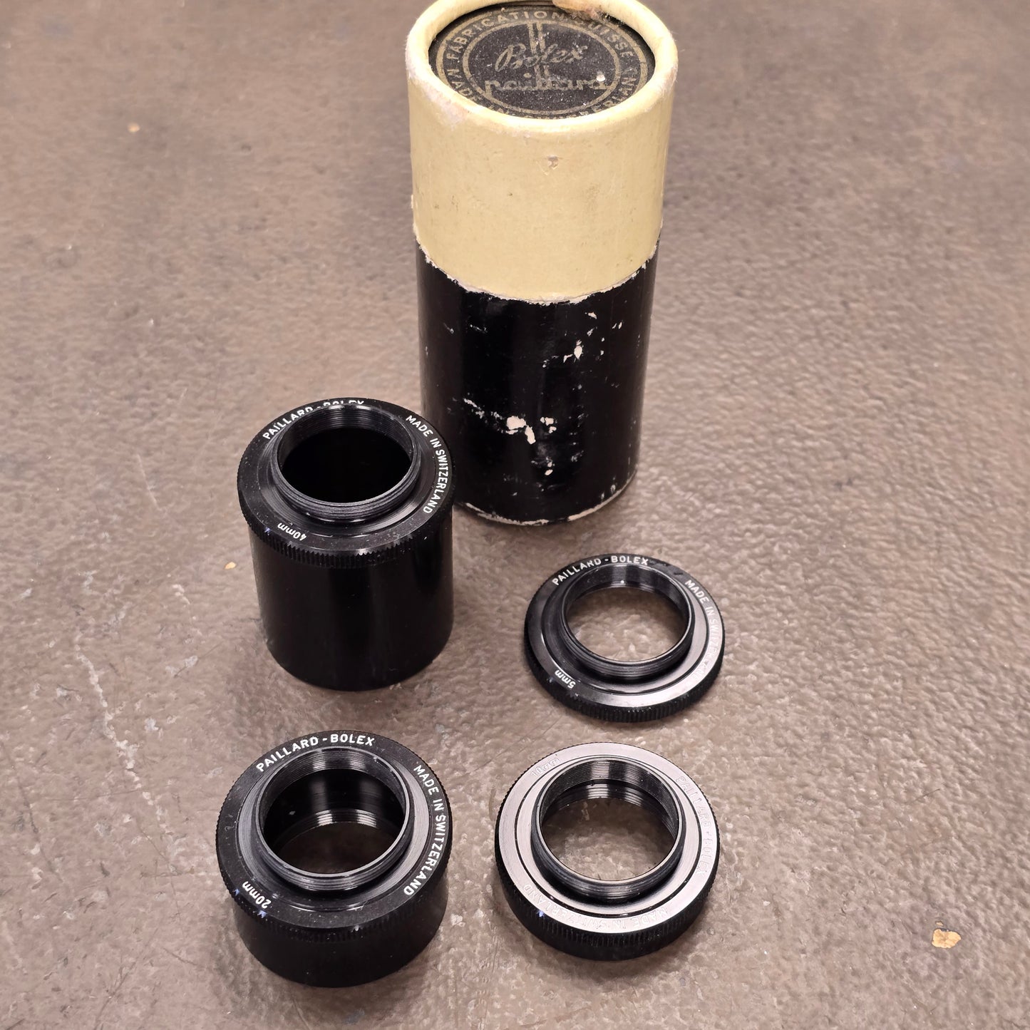 Bolex C-Mount Macro Extension Tube set