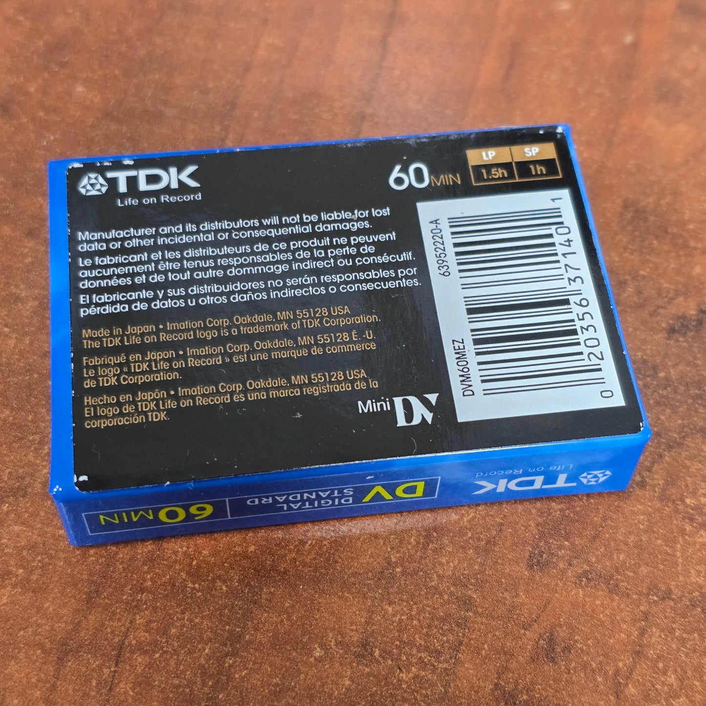 TDK DVM60 60 Minute LP:90 Blank Tape Cassette for Mini DV