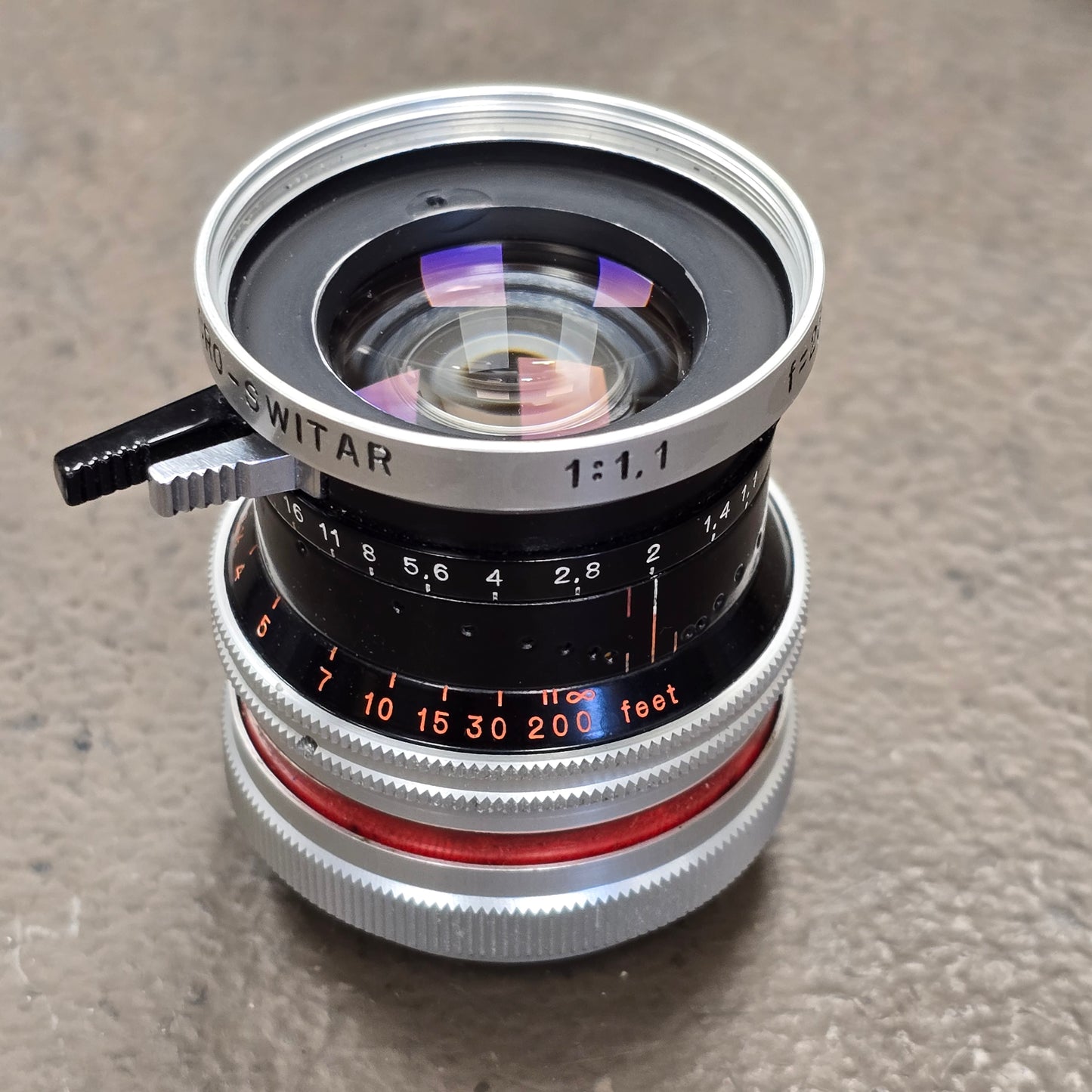 Switar 26mm Macro Preset f/1.1 H16 RX C-Mount Lens S# 1106671