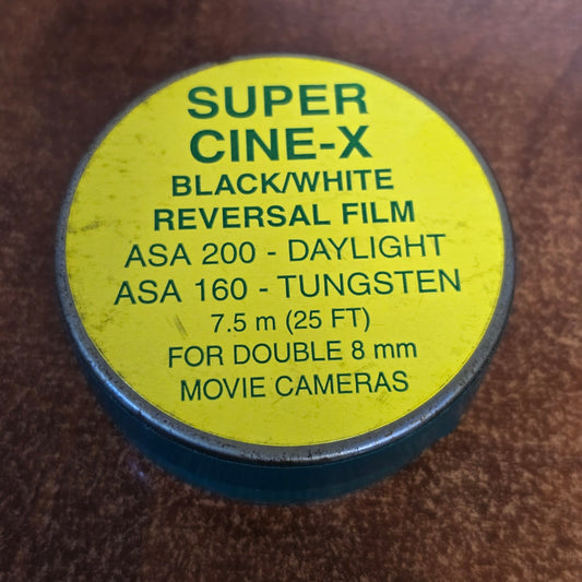 Super Cine-X Double 8mm Black /White Film ( Expired Stock )