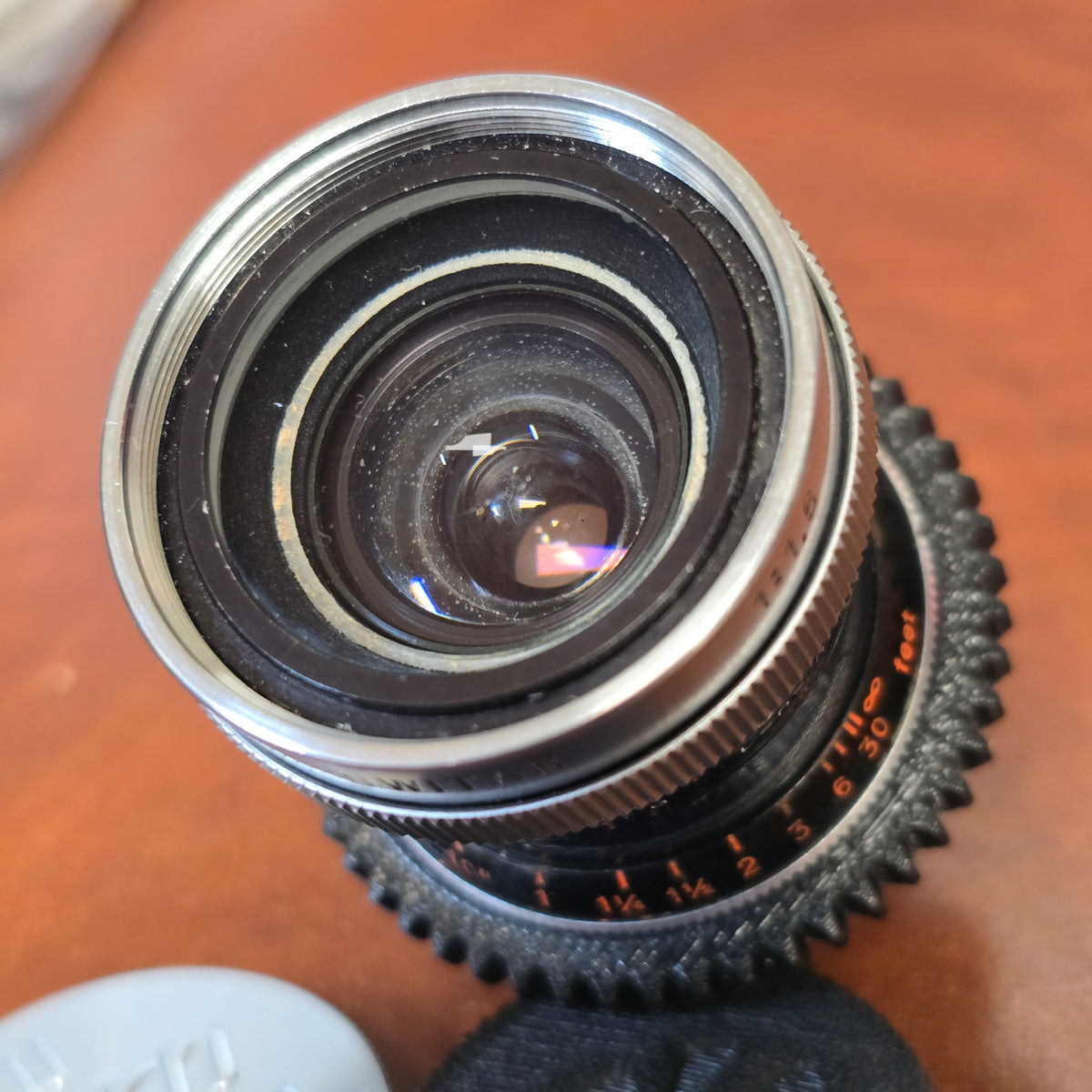 Switar 10mm f1.6 H16RX C-Mount Lens with Focus Gear S# 737761