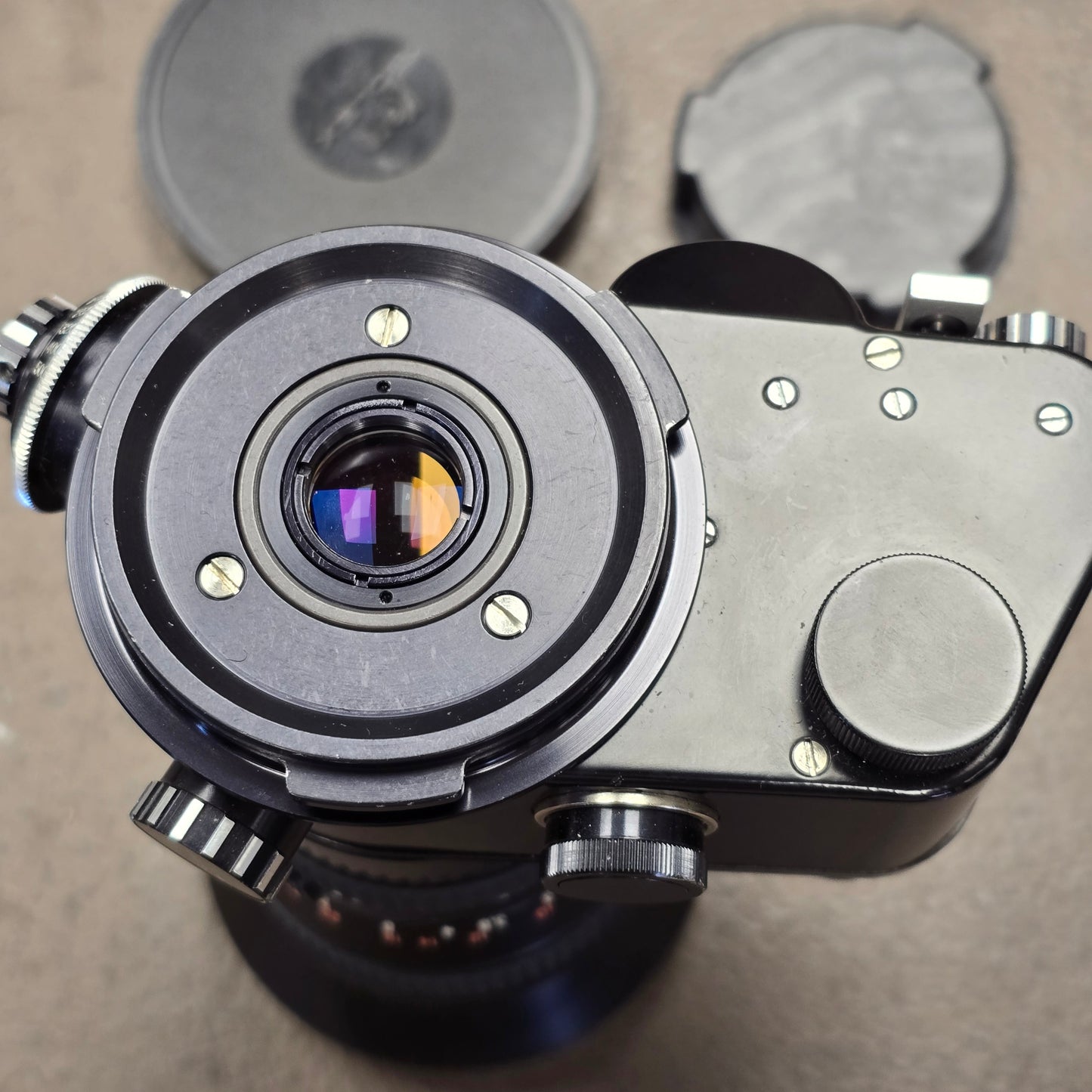 Kern Macro Vario-Switar 100 PTL Multicoated, f/2.0 12.5mm-100mm S# 1120443 "TTL Auto/Manual Exposure Bolex Bayonet Mount