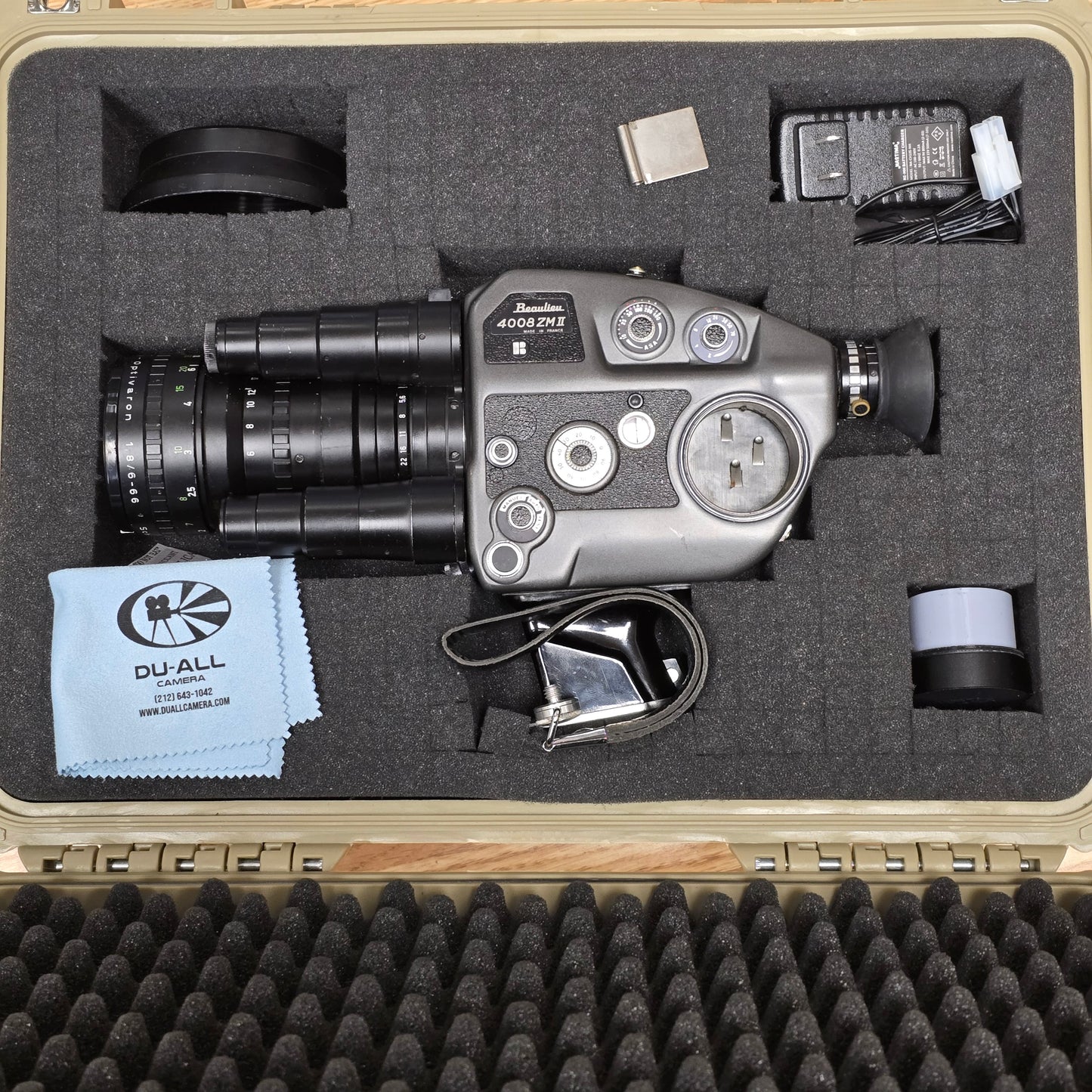 Beaulieu 4008 ZM2 Super 8mm Camera S# 918369 with Beaulieu-Optivaron Schneider-Kreuznach 6-66mm T1.8 Powered Zoom Lens S# 12292368