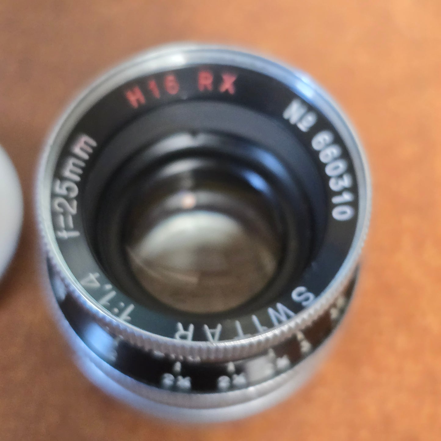 Switar 25mm f1.4 H16RX C-Mount Lens S# 660310
