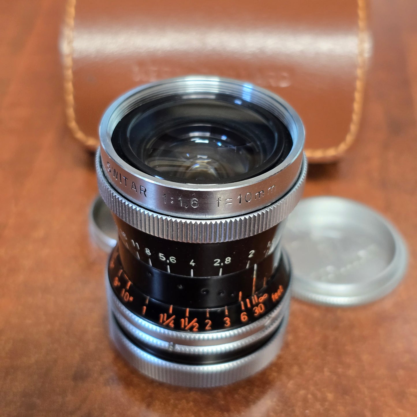 Switar 10mm f1.6 C-Mount Lens S# 1110561 with Century Optics .65x HR Wide Angle Converter S# C93067