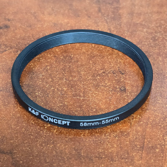 58mm - 55mm Step Down Ring
