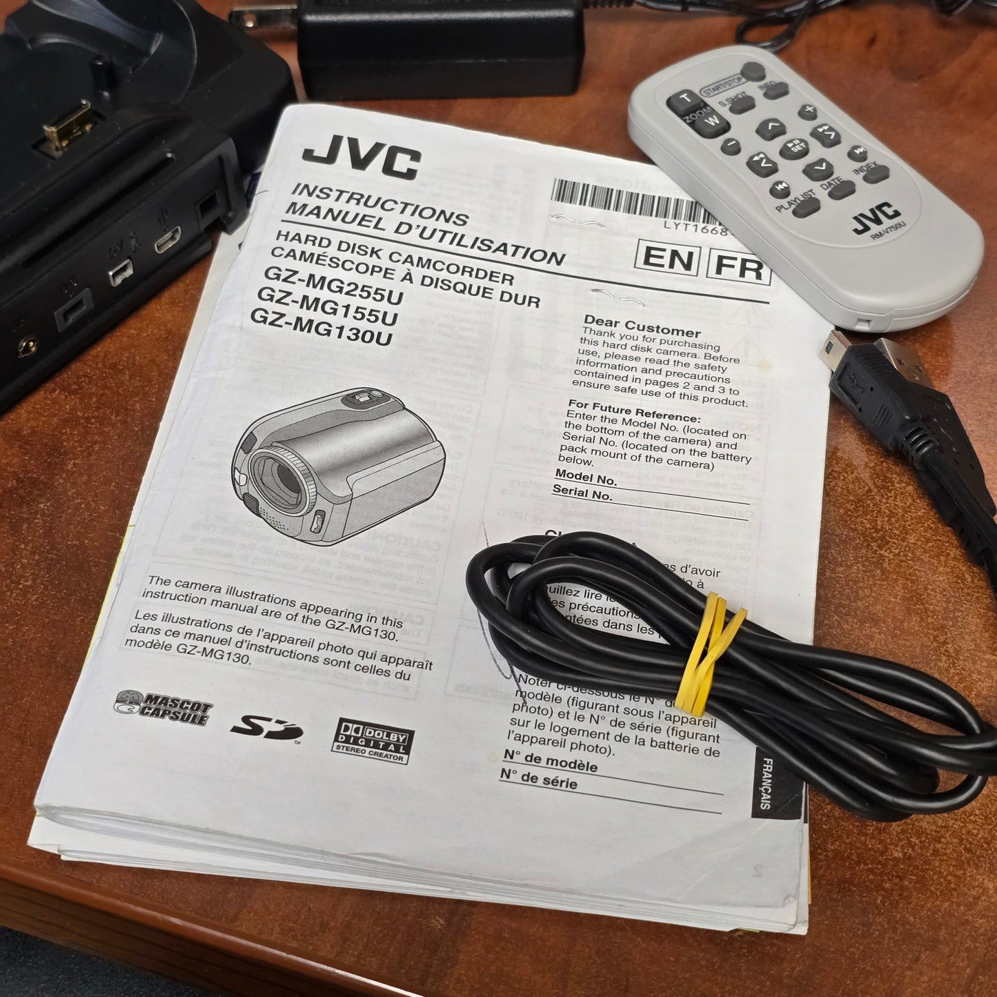 JVC Everio GZ-MG255U Hard Disk Camcorder Package (NTSC) S# 092K2395