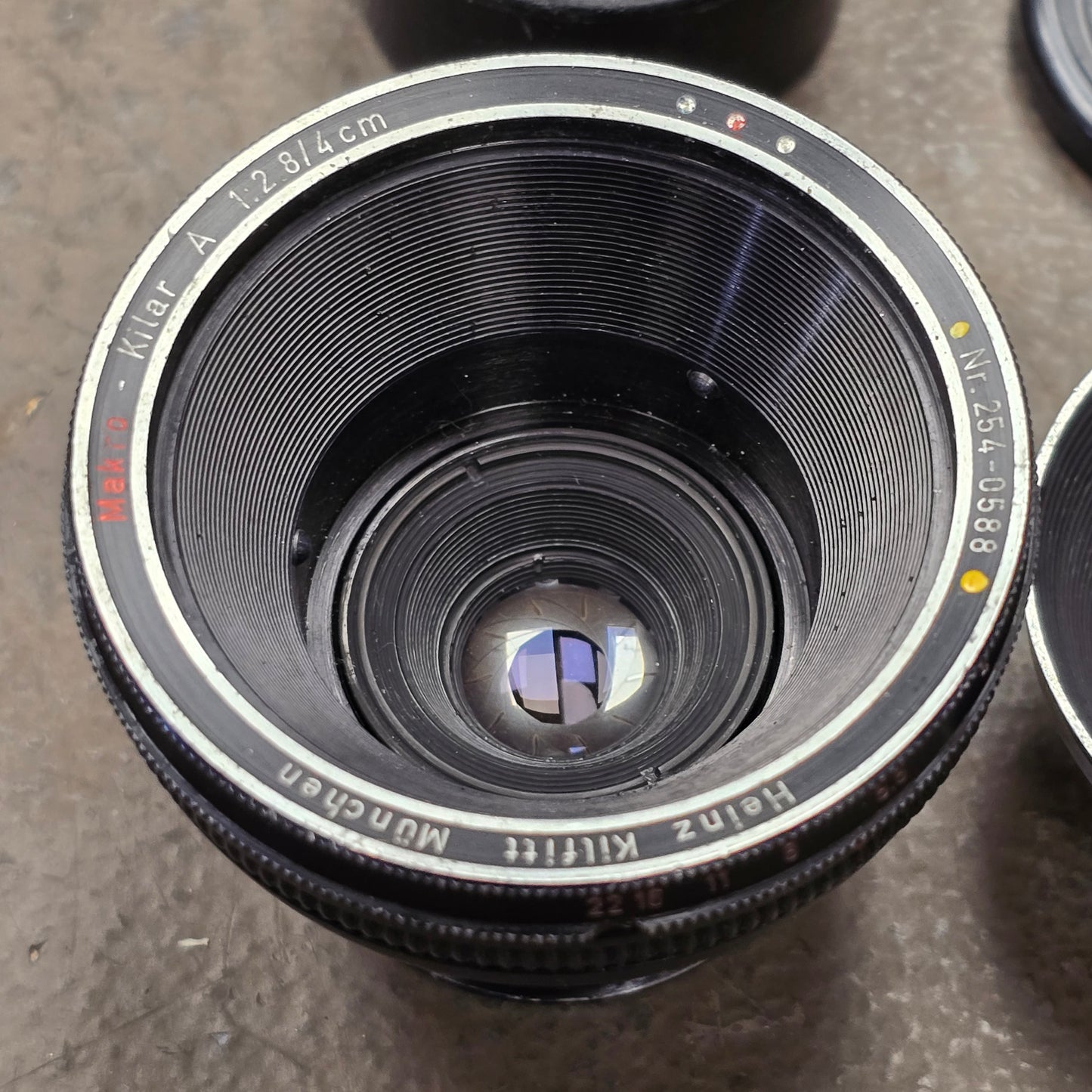 Heinz Kilfitt Munchen Makro-Kilar A  40mm f2.8 (1:2.8/4CM) Arri Standard Mount Lens S# Nr.254-0588