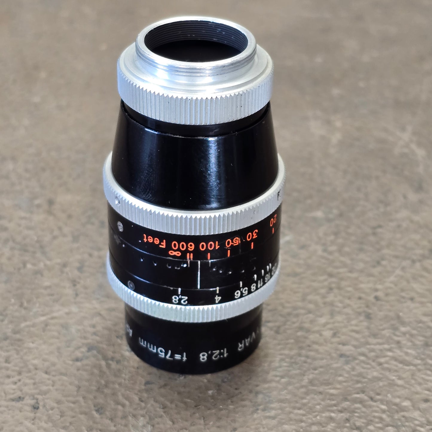 YVAR 75mm f2.8 AR C-Mount Lens S# 111898