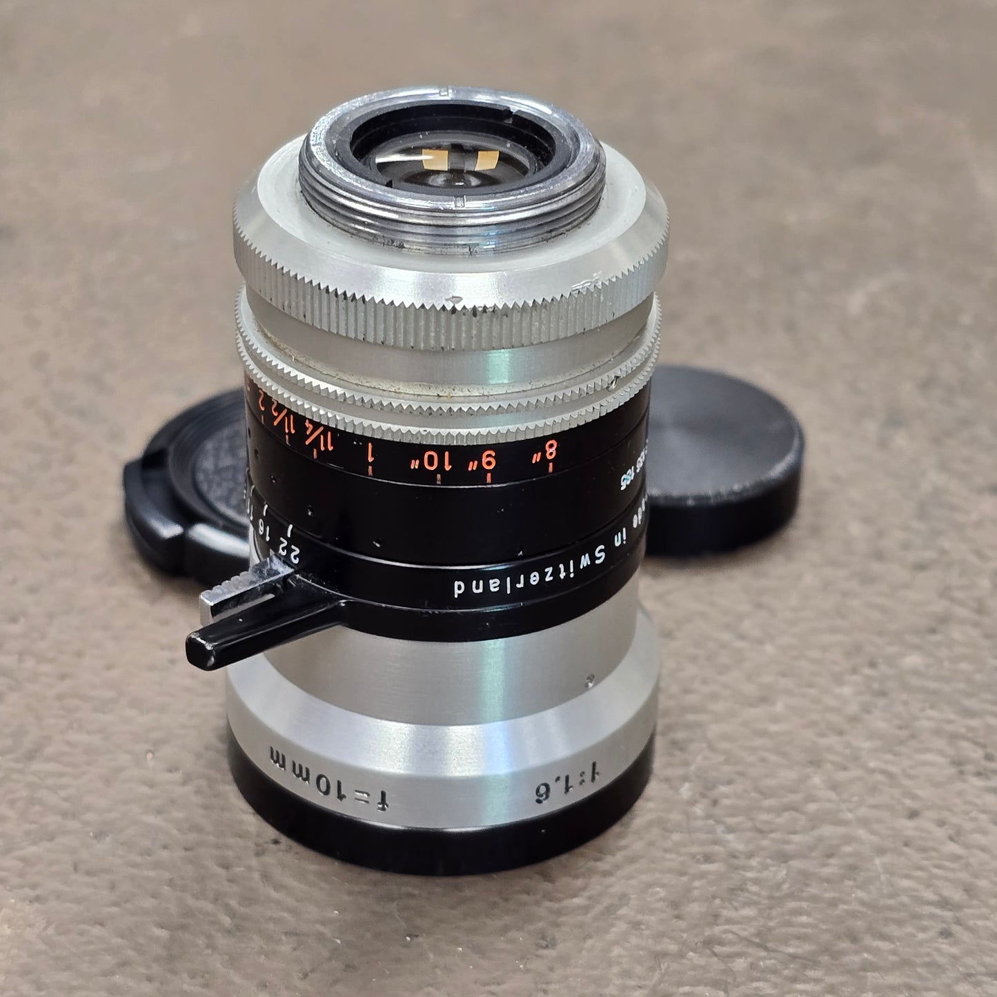 Switar 10mm Preset f1.6 H16 RX C-Mount Lens S# 1137570