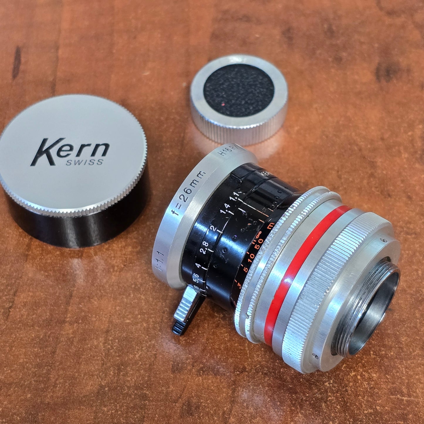 Switar 26mm Macro Preset f/1.1 H16 RX C-Mount Lens S# 1106225