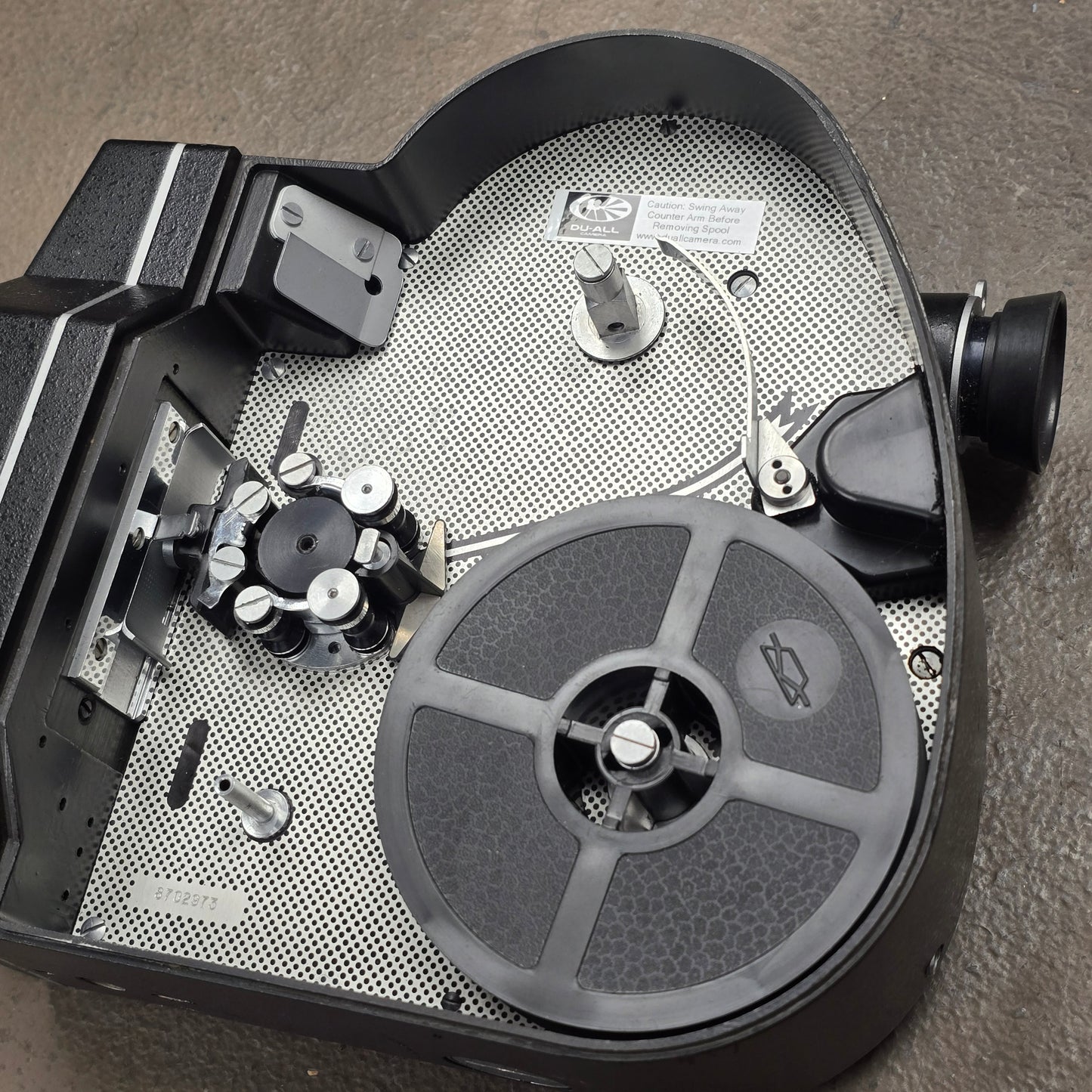 Krasnogorsk K-3 Super 16mm Camera S# 8702973 w/ Meteor 17-69mm Zoom lens S# 875659 with Case & Accessories