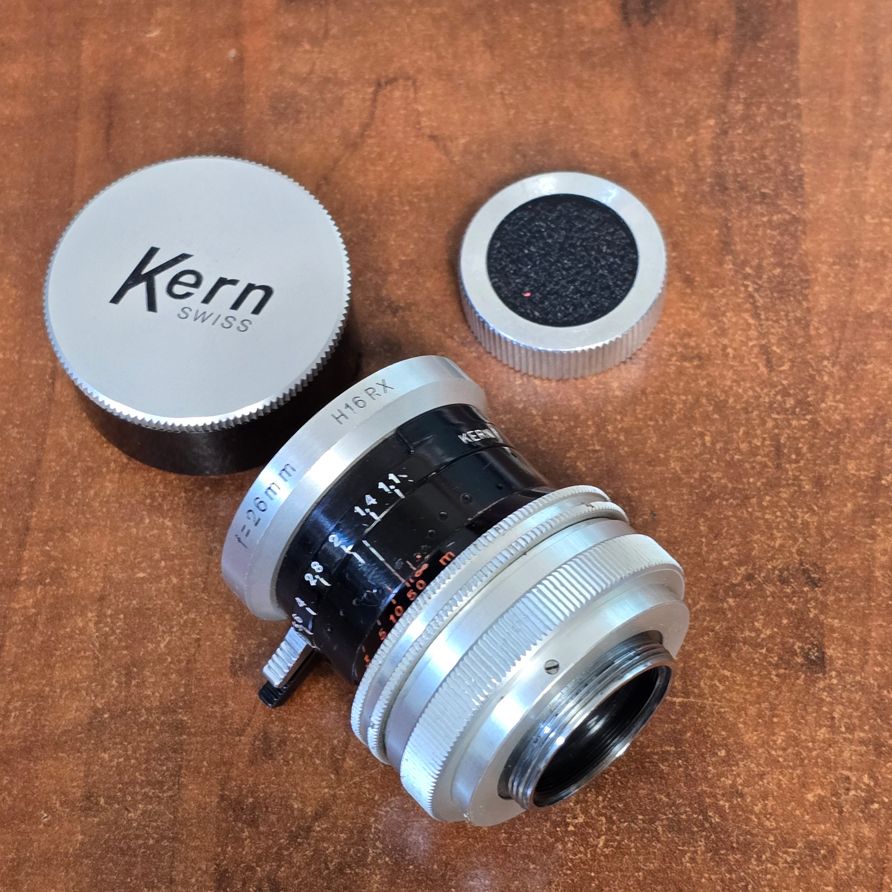 レンズ(単焦点) Kern Swiss  MACRO-SWITAR f=26mm H16RX Kern Macro-Switar 26mm f/1.1 H16RX Lens w/ Hood C mount | eBay