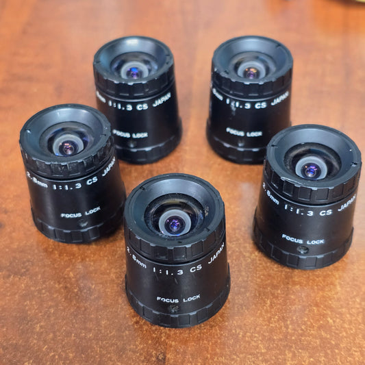 2.8mm 1:1.3 CS C-Mount CCTV Lens ( Lot of 5 )