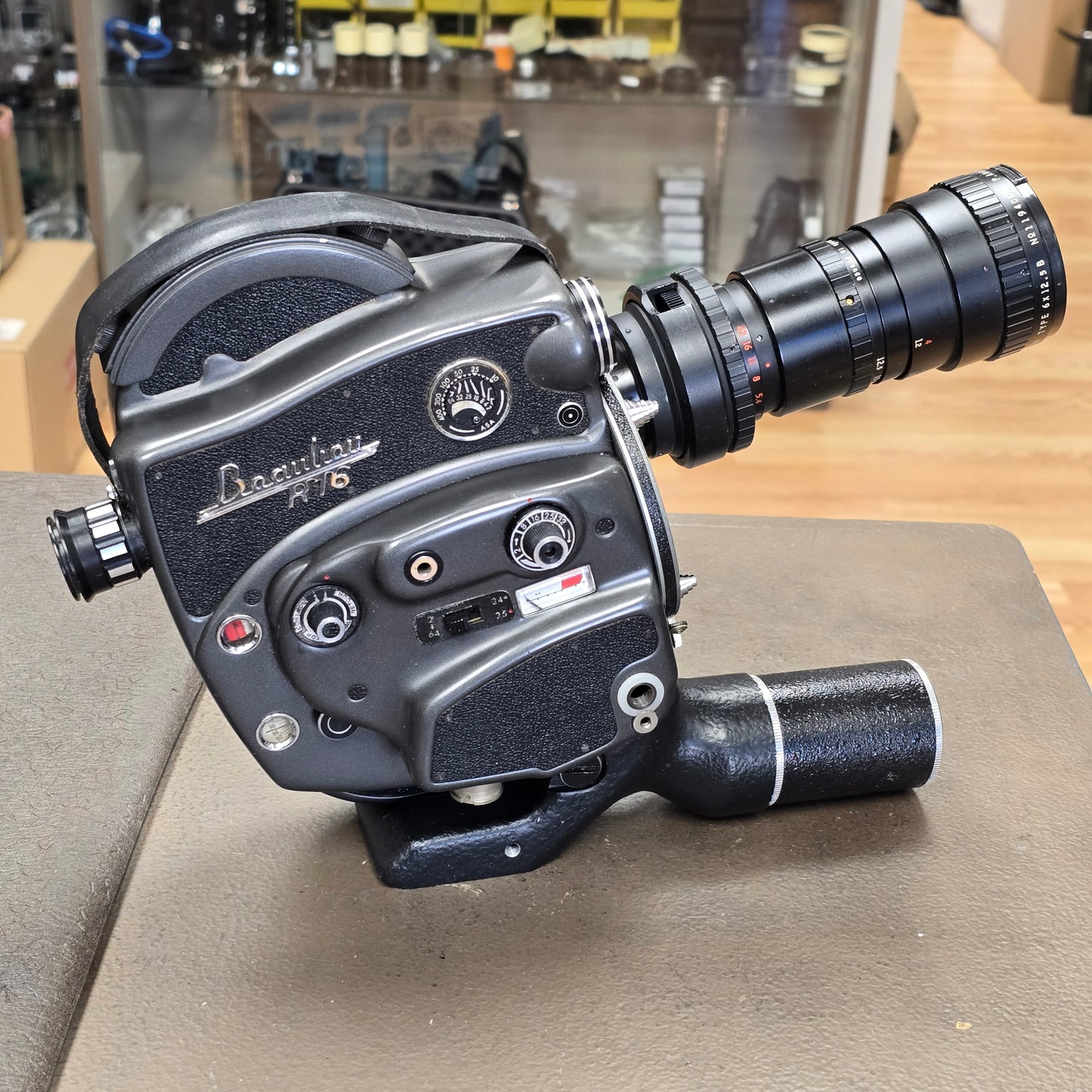 Beaulieu R-16 Camera Body S# 663661 with Angenieux 12.5-75mm Zoom lens S# 1194005