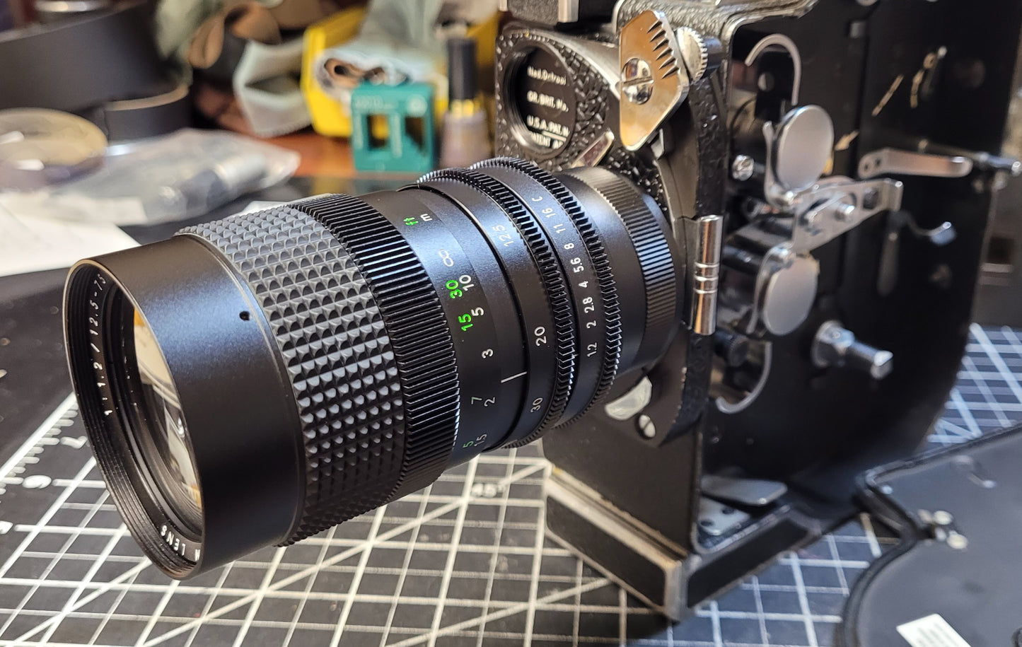 Computar 12.5-75mm f1.2 C-Mount TV Zoom Lens S# 128611