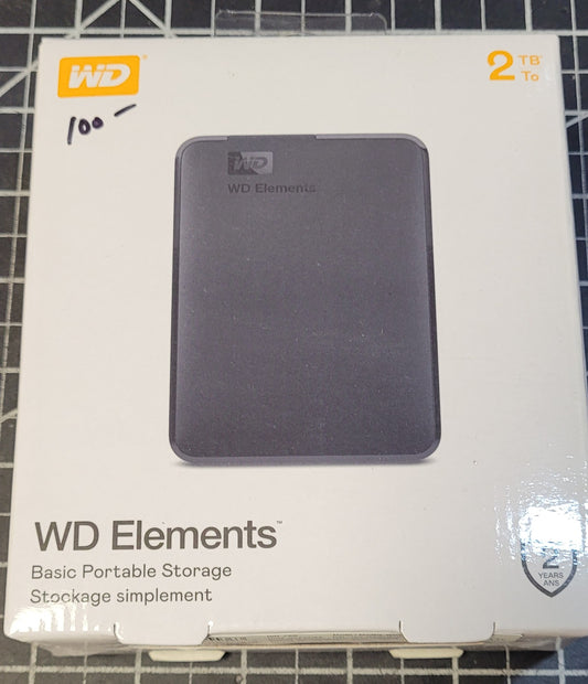 Western Digital Elements 2TB Portable Hard Drive