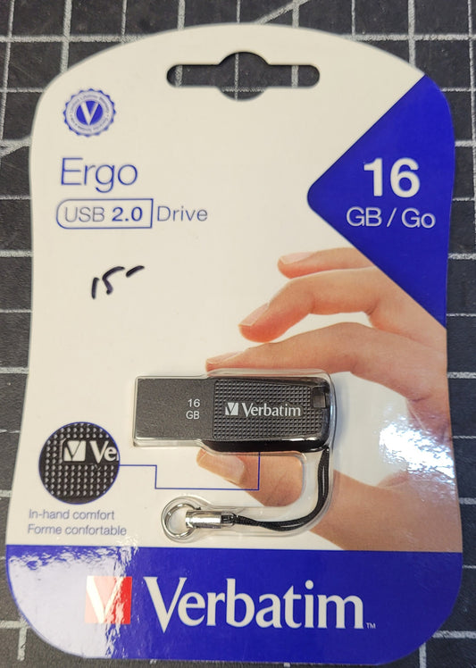 Verbatim 16GB USB 2.0 Thumb Drive ERGO
