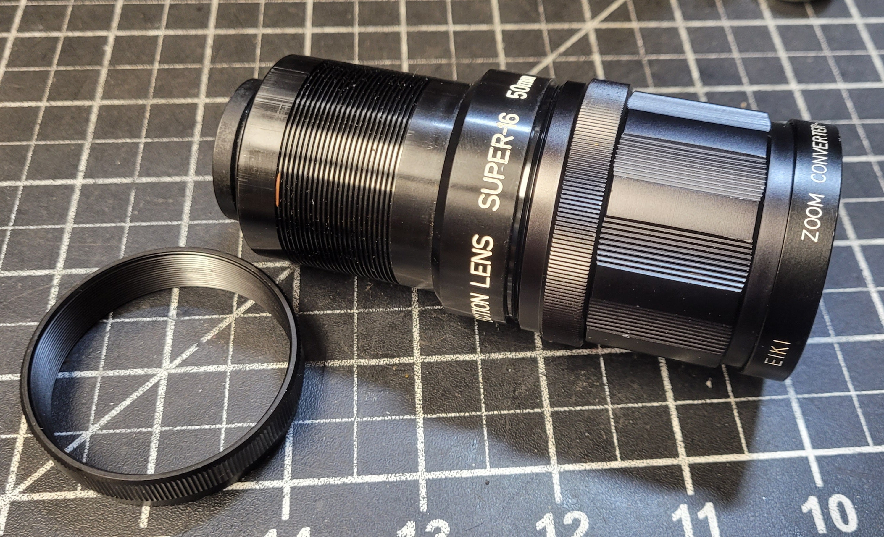 映写機ＬＥＮＳ 　ＺＯＯＭ CONVERTER－Ｌ ０，８～１，２５X ズームコンバーターレンズ　MADE IN JAPAN : 2X Telephoto Lens, Magnification HD Converter Lens