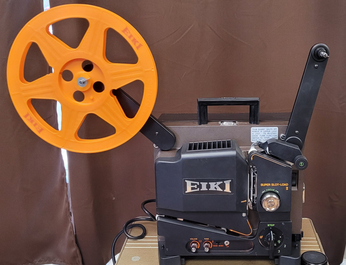 Eiki SL-1 16mm Super Slotload II Sound Projector with Speaker Cover & Case