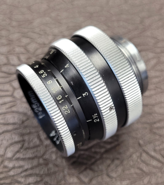 Switar 25mm T1.4 AR Non Reflex C Mount lens