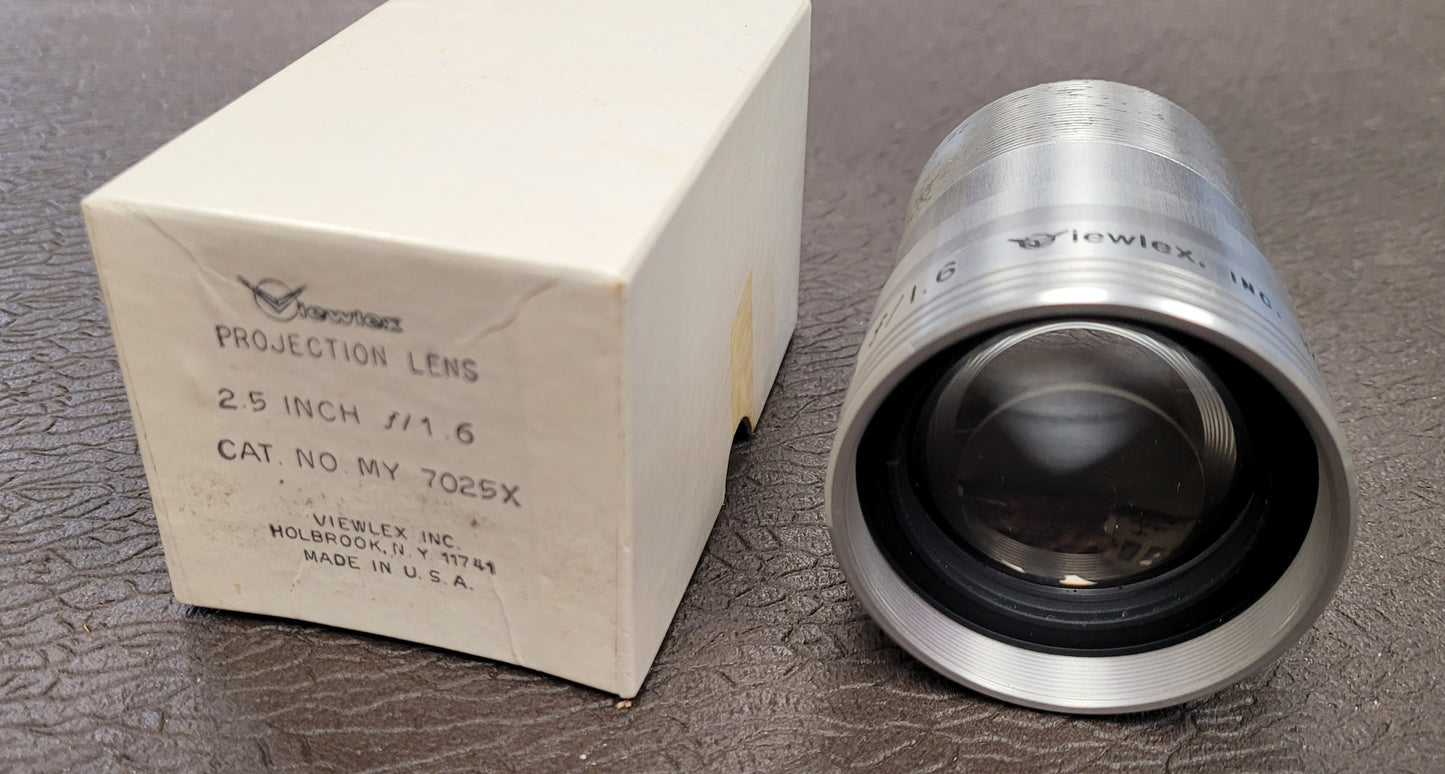 VIEWLEX Inc. 2.5" 62.5mm f/1.6 16mm Projector Lens for Bell & Howell & more