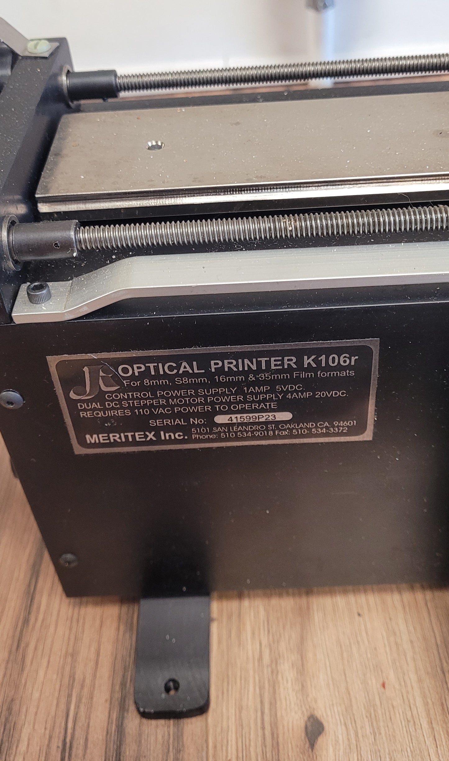 Meritex Inc. JK Optical Printer K106r for 8mm, S8mm, 16mm & 35mm Film Formats