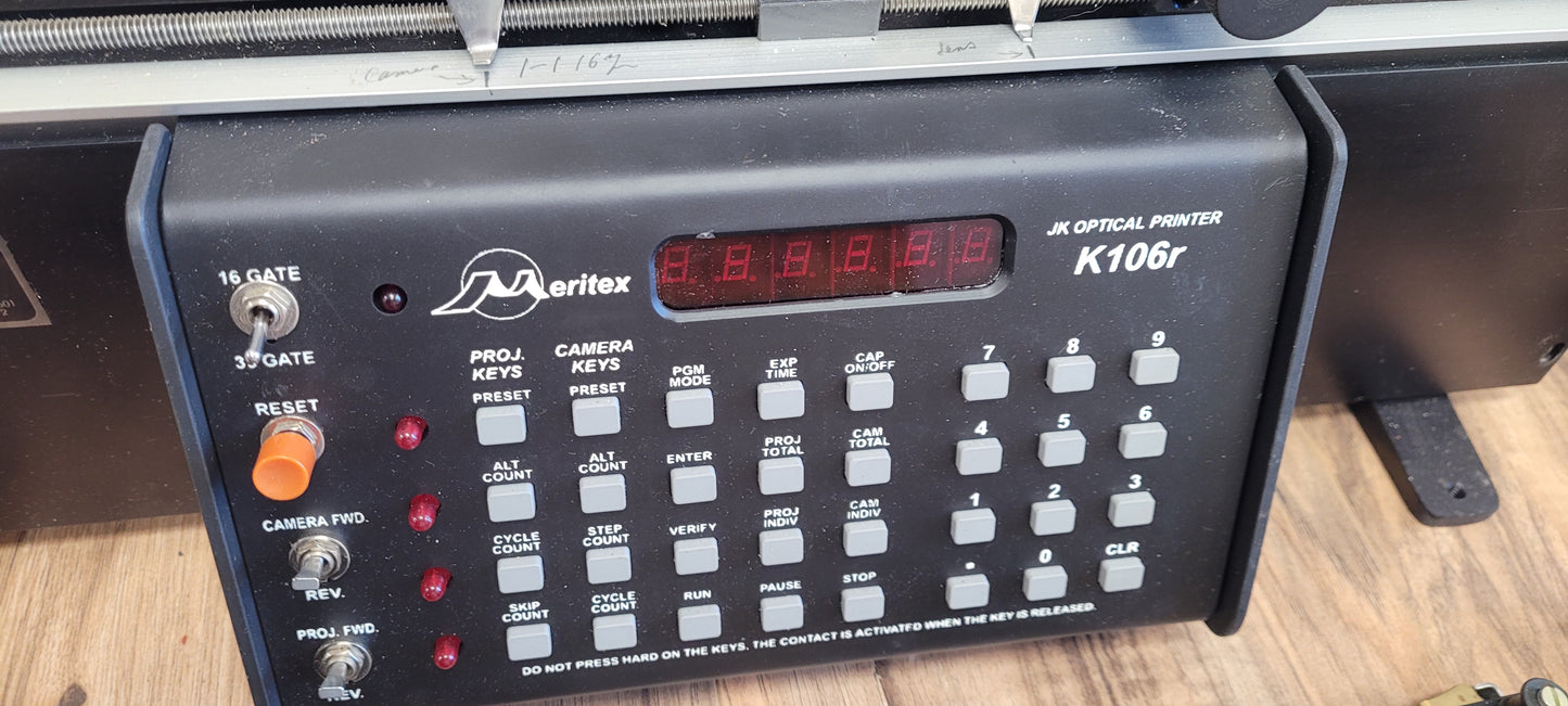 Meritex Inc. JK Optical Printer K106r for 8mm, S8mm, 16mm & 35mm Film Formats